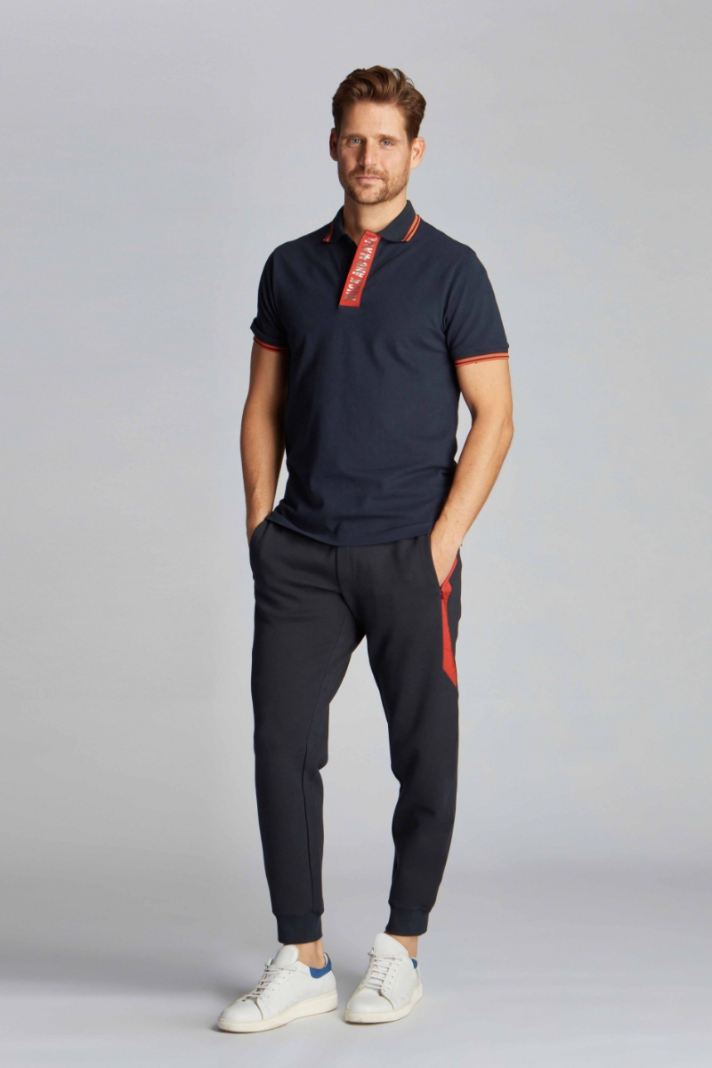 Blu Navy Uomo Pantaloni İn Felpa