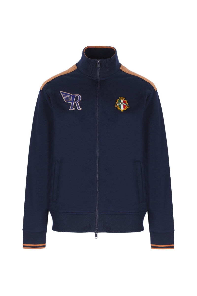 Navy Blue Men Sweat Jacket 