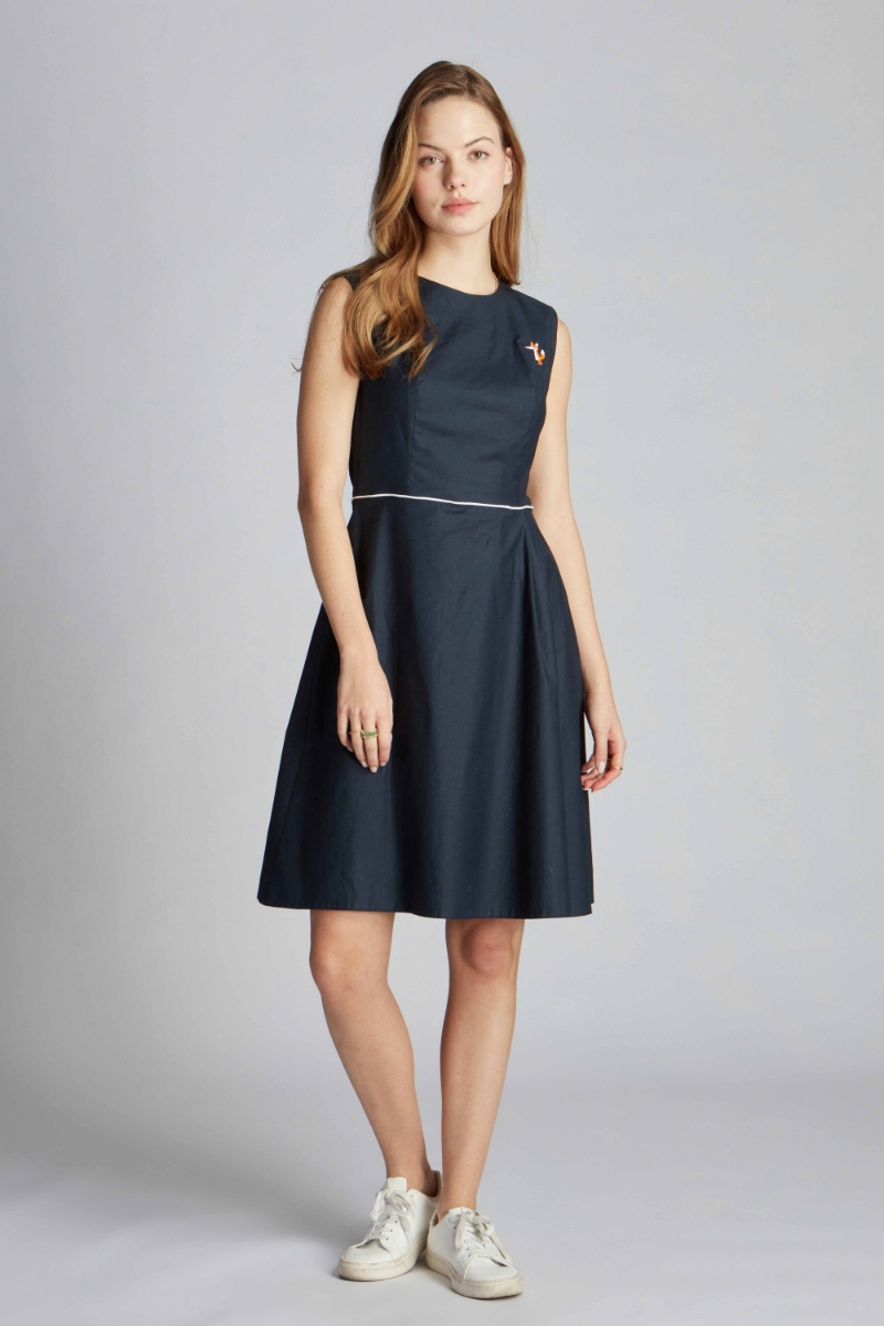 Navy Blue Woman Dress 