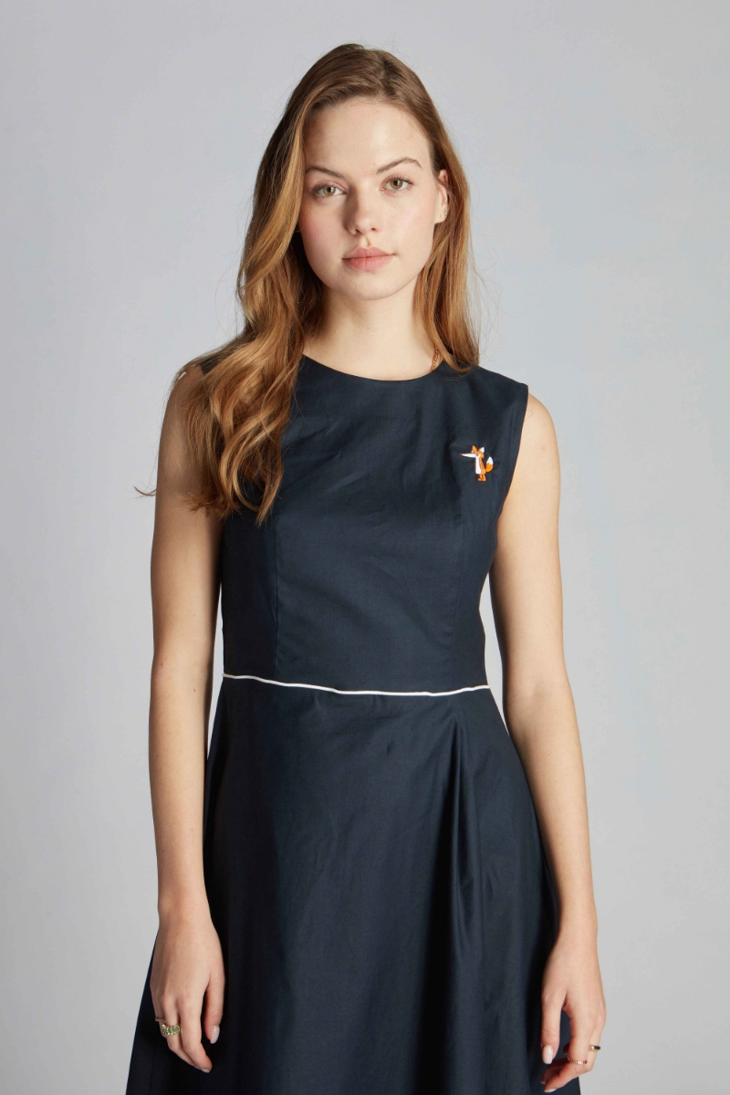 Navy Blue Woman Dress 