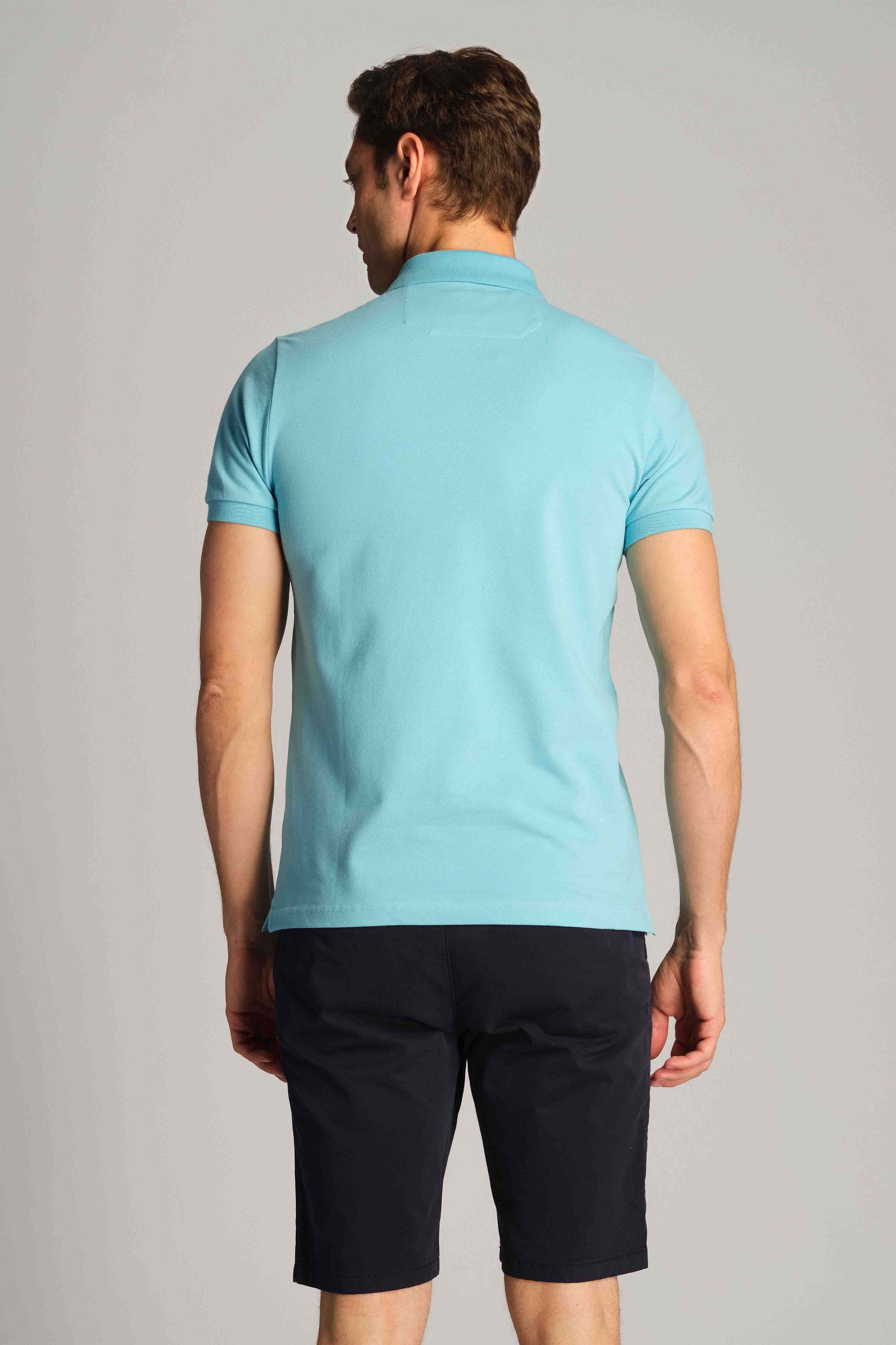 Hellblau Mann Polo-t-shirt