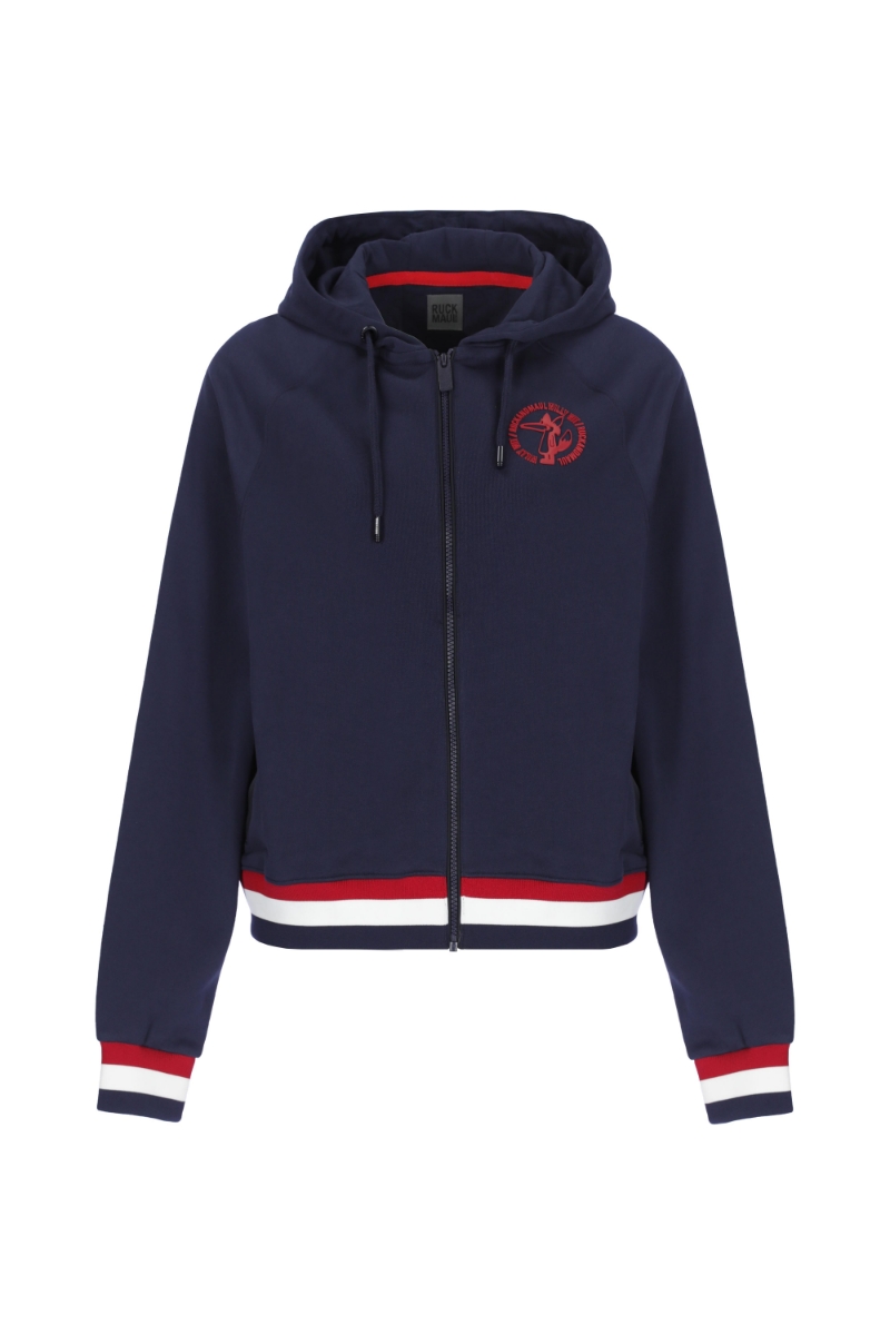 Navy Blue Woman Sweat Jacket 