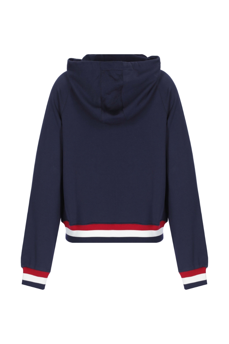 Navy Blue Woman Sweat Jacket 