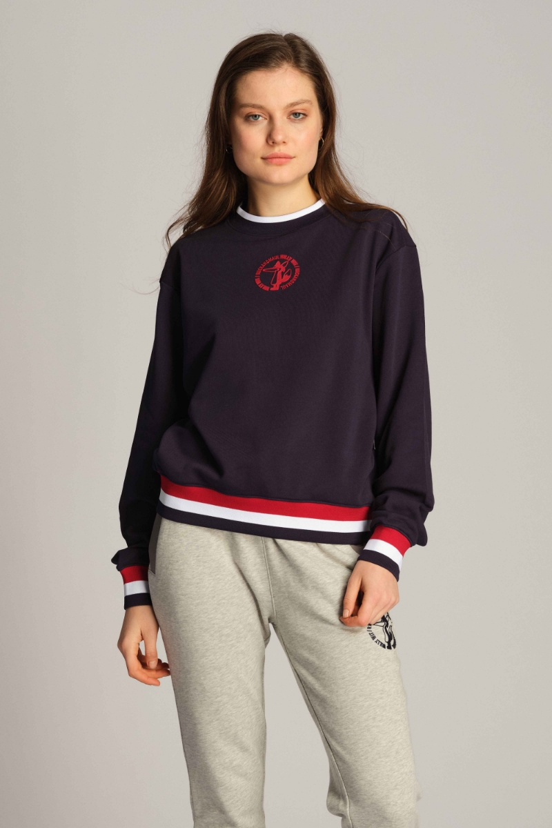 Marineblau Frau Sweatshirt