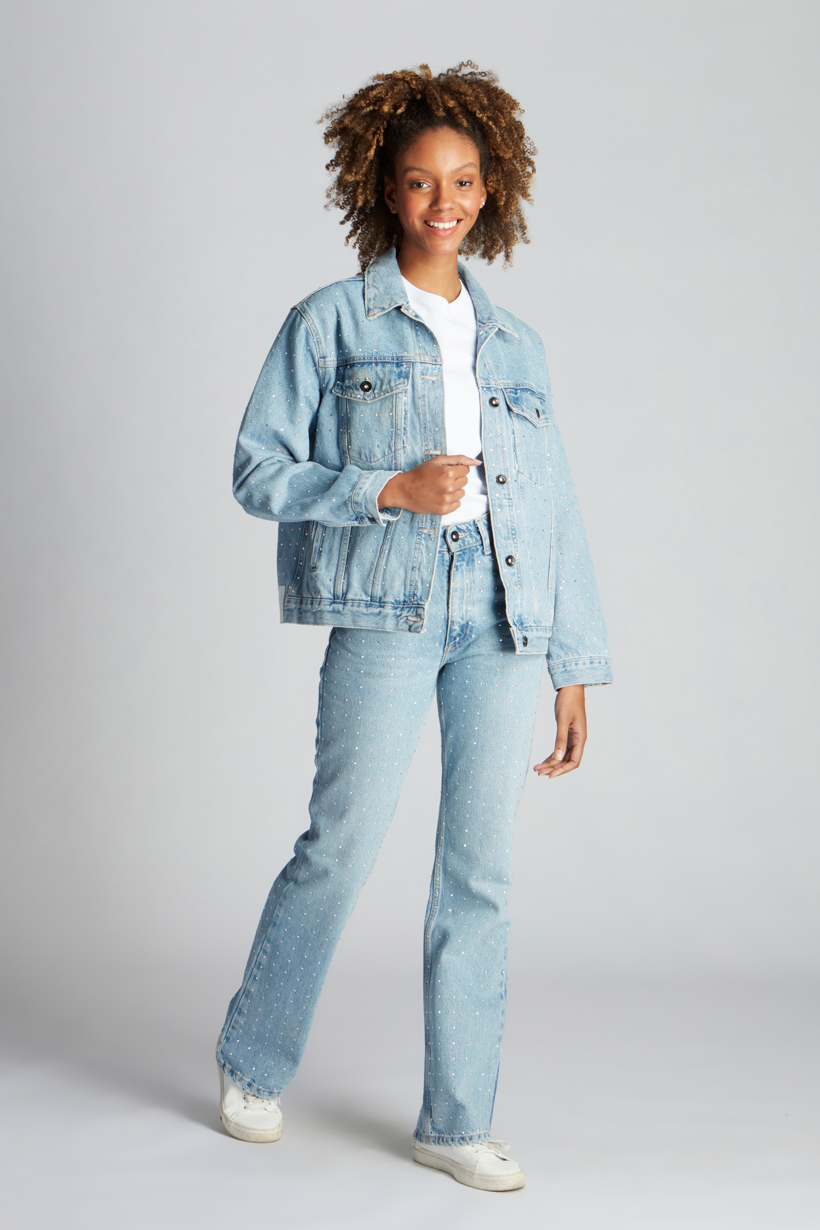 Light Blue Woman Denim Pants 