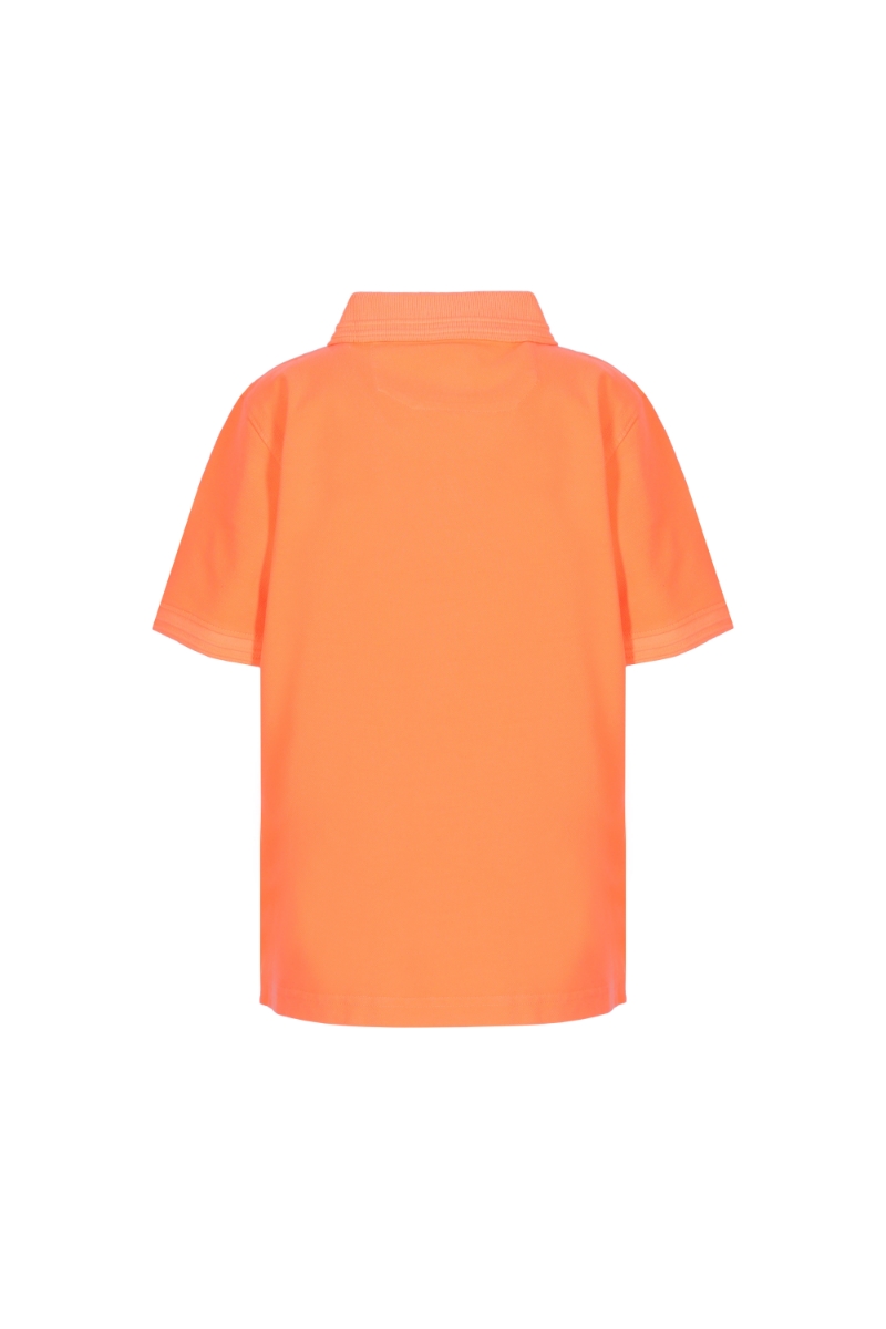 Неоновый оранжевый Ребенок Футболка-поло 