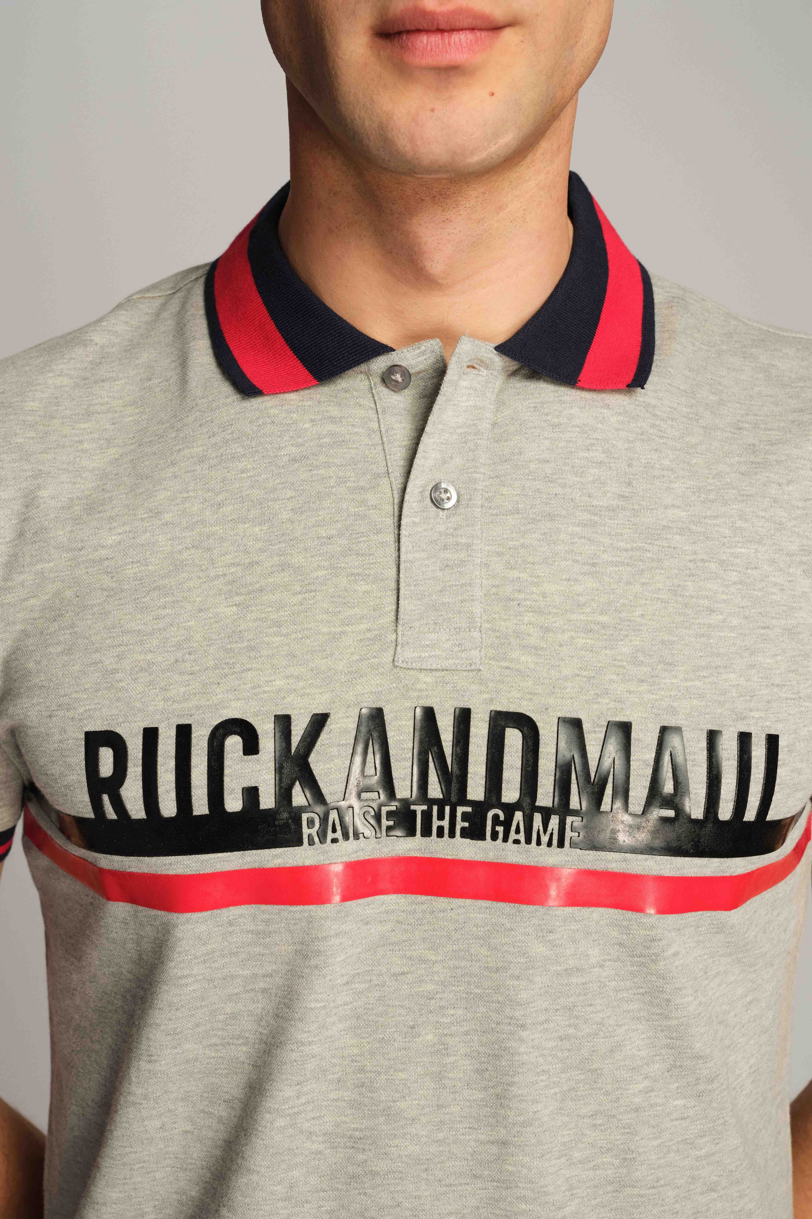 Grau Mann Polo-t-shirt