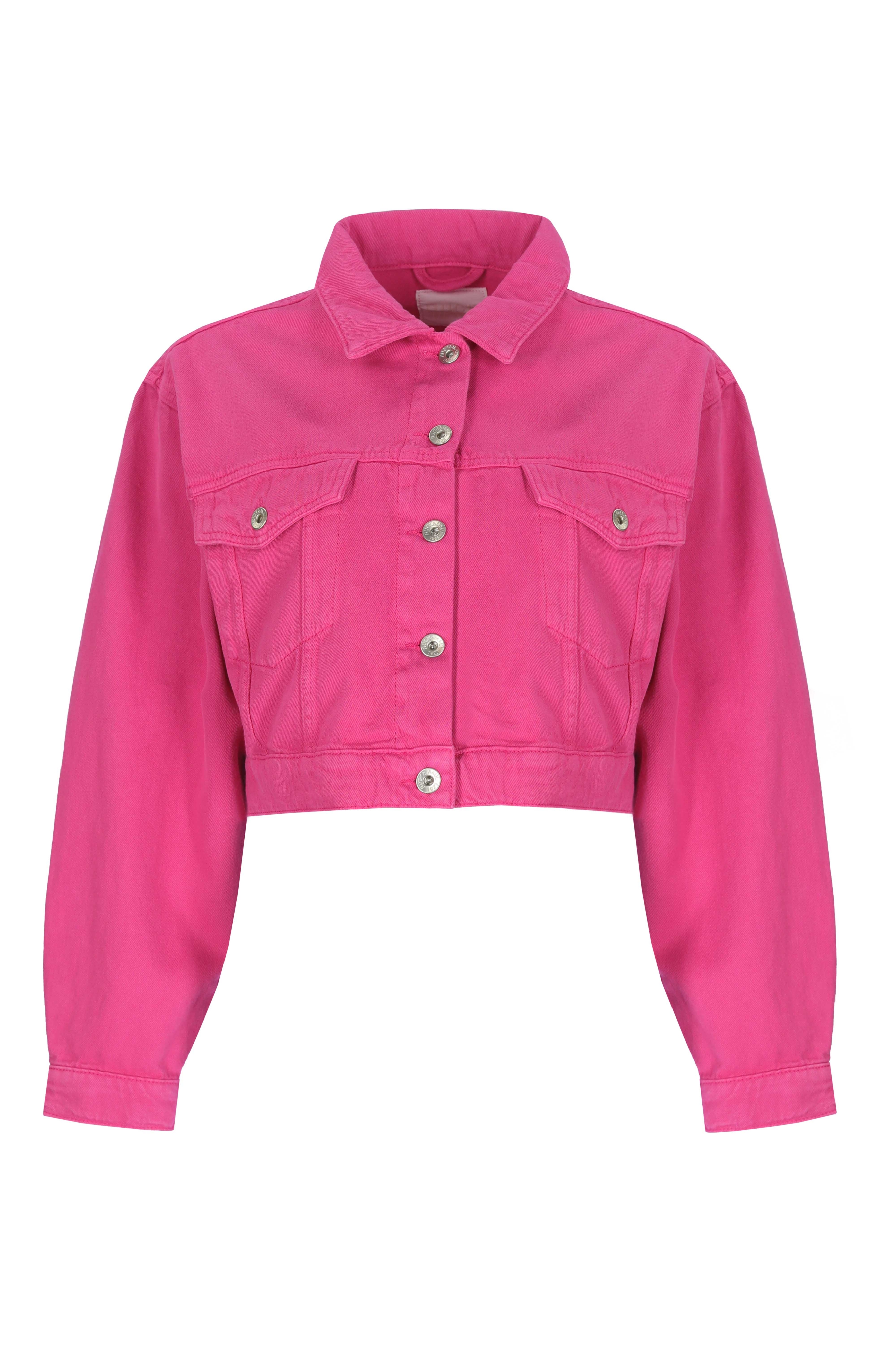 Розовый Женский Джинсовая куртка 