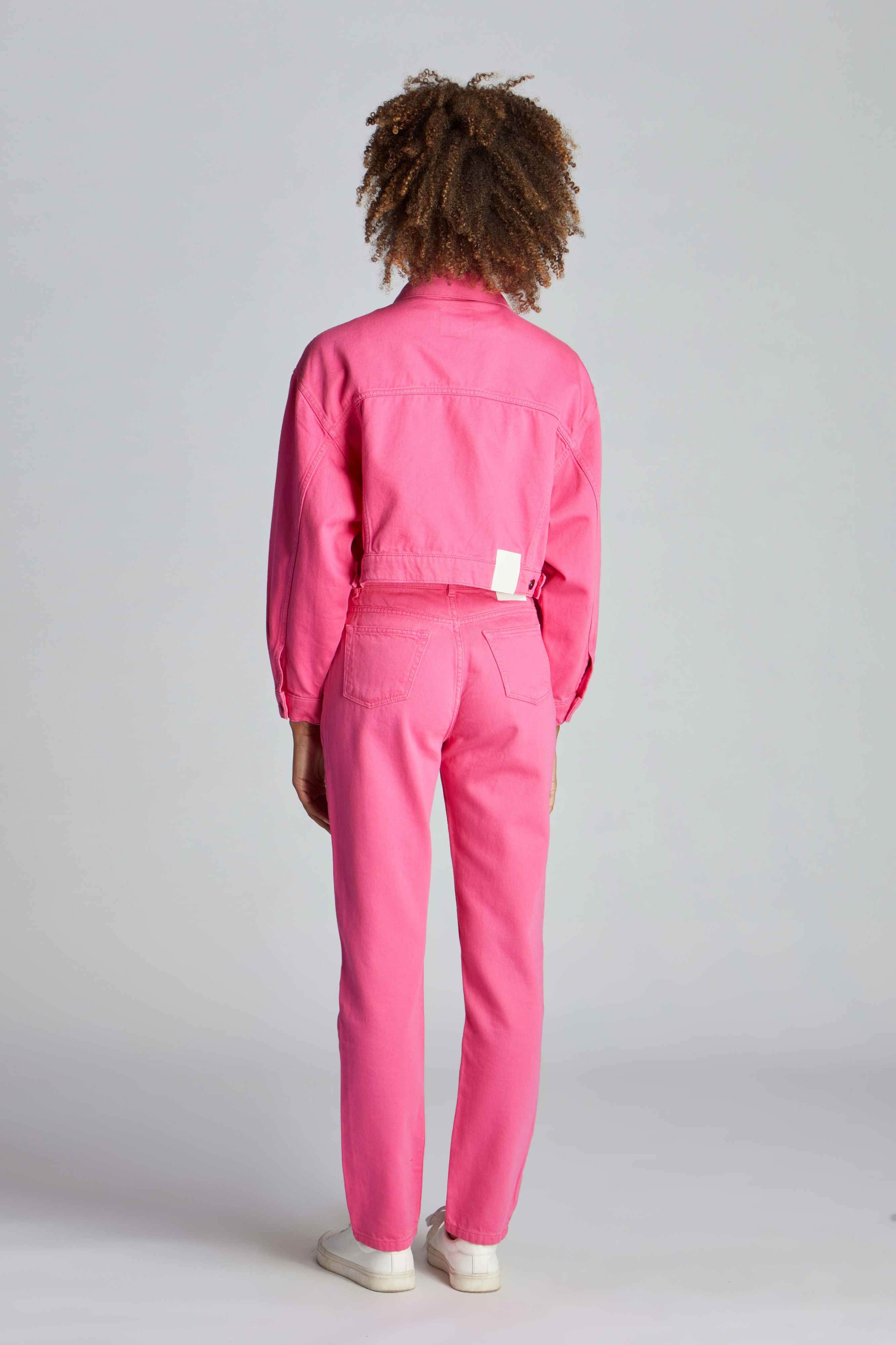 Розовый Женский Джинсовые брюки 