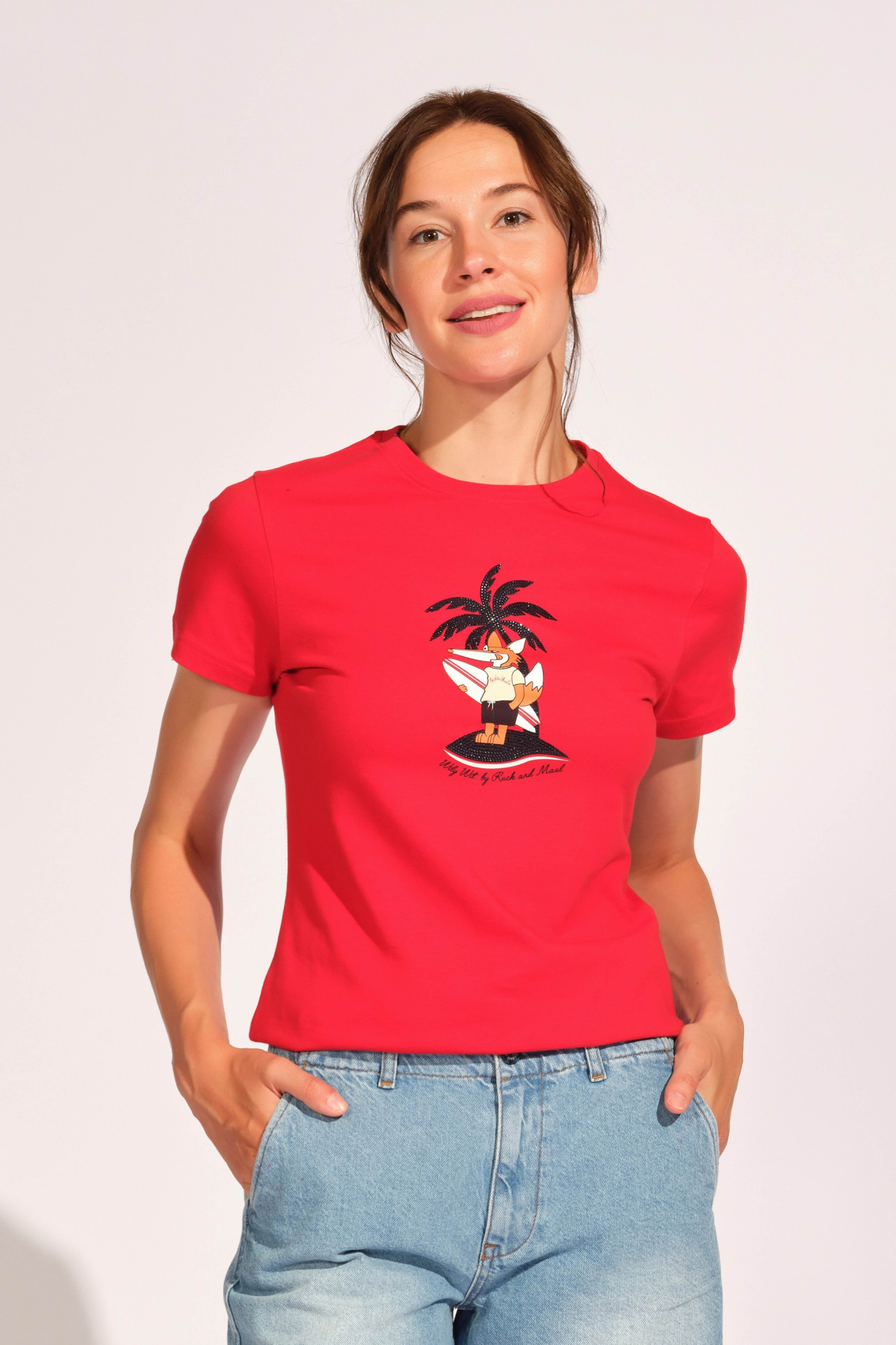 Rot Frau T-shirt
