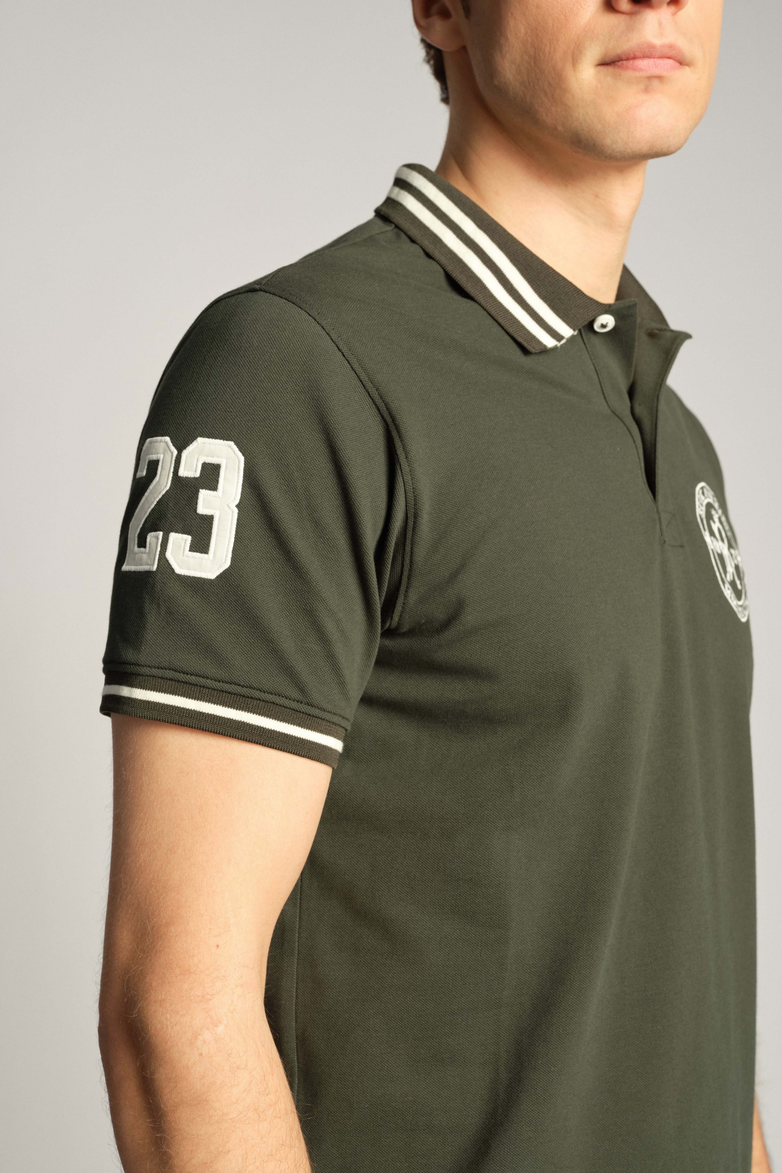 Verde Scuro Uomo Polo