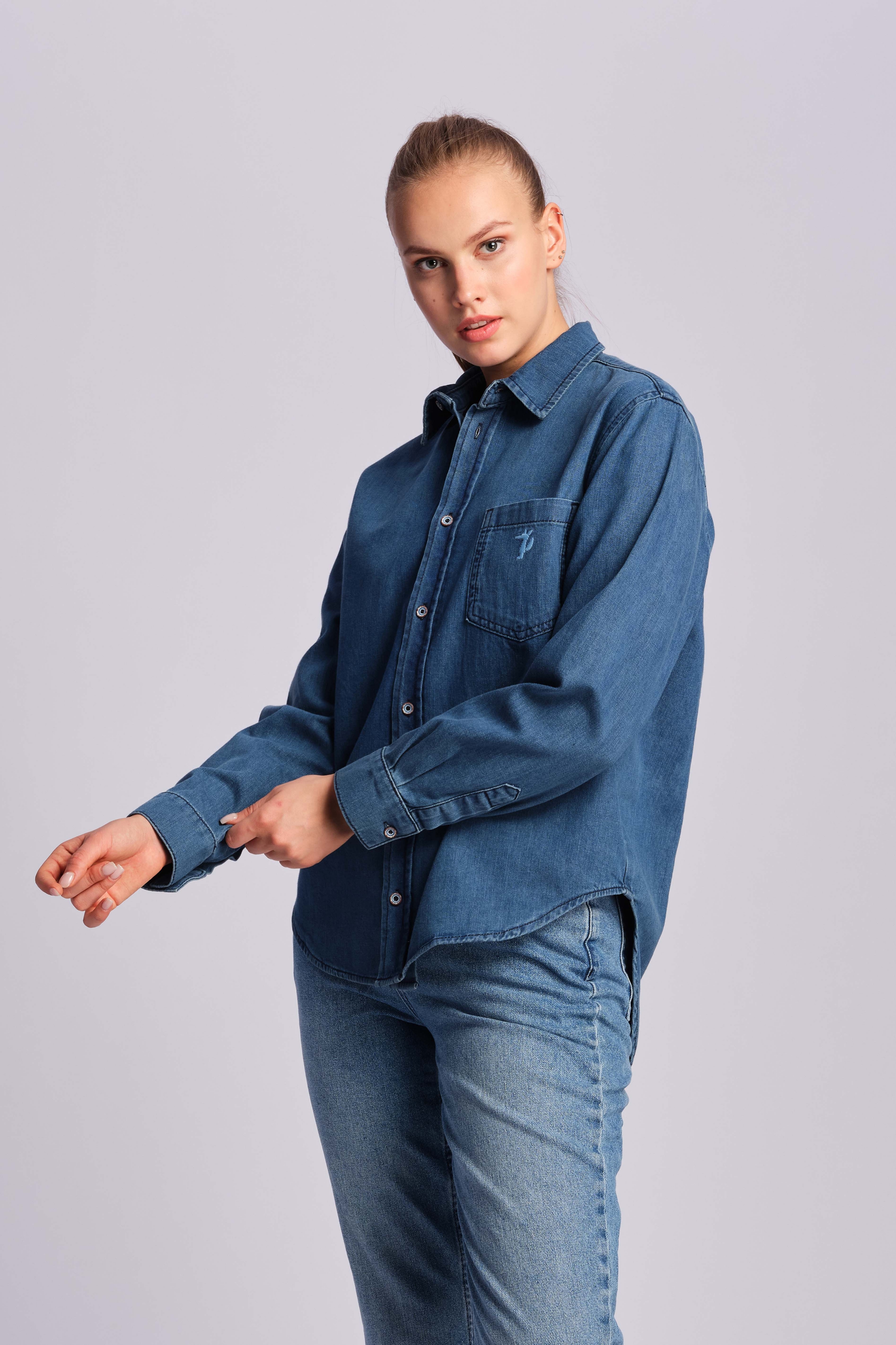 Imperial Blue Woman Shirt 