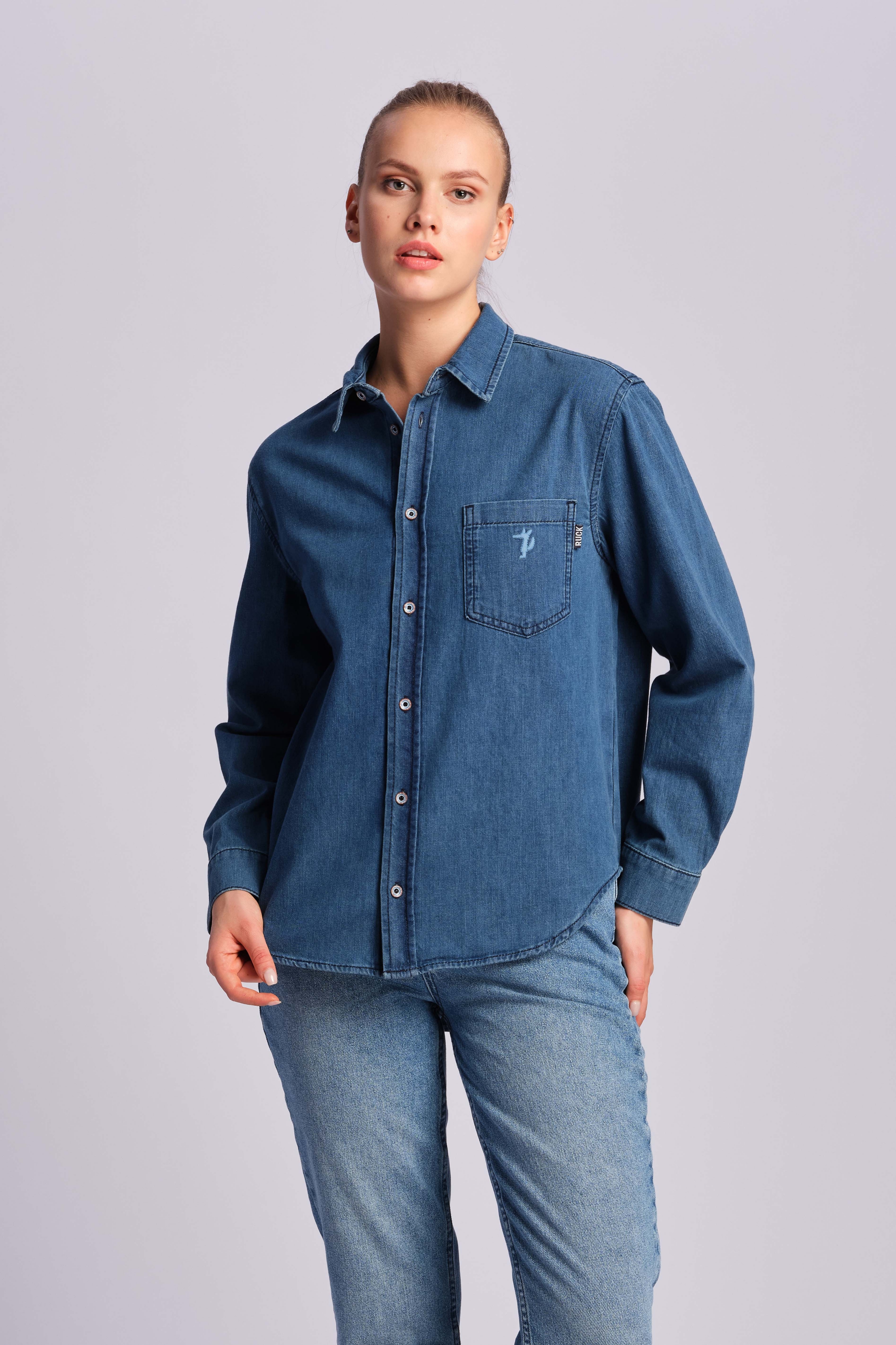 Imperial Blue Woman Shirt 