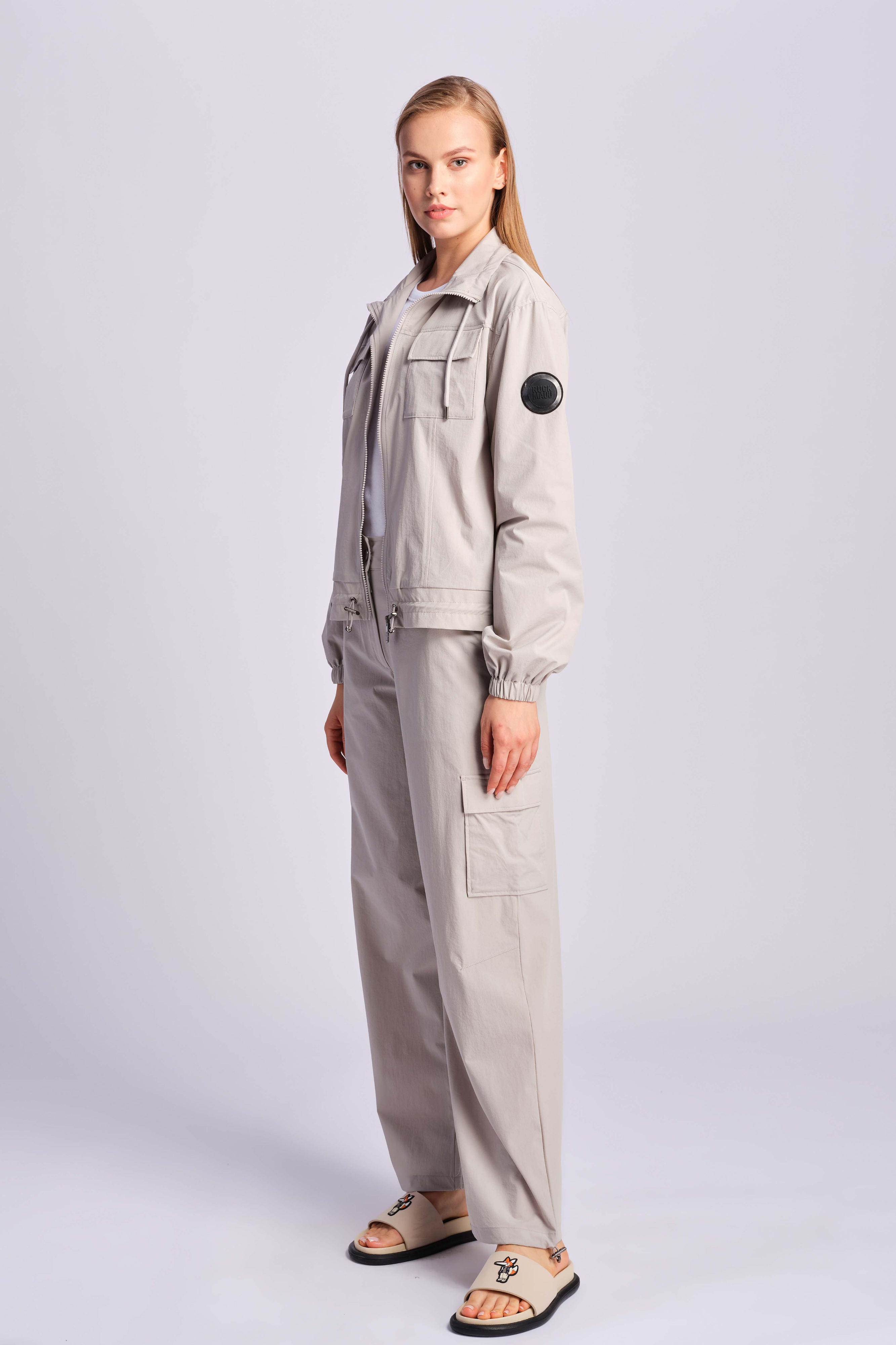 Grigio Donna Pantaloni Cargo