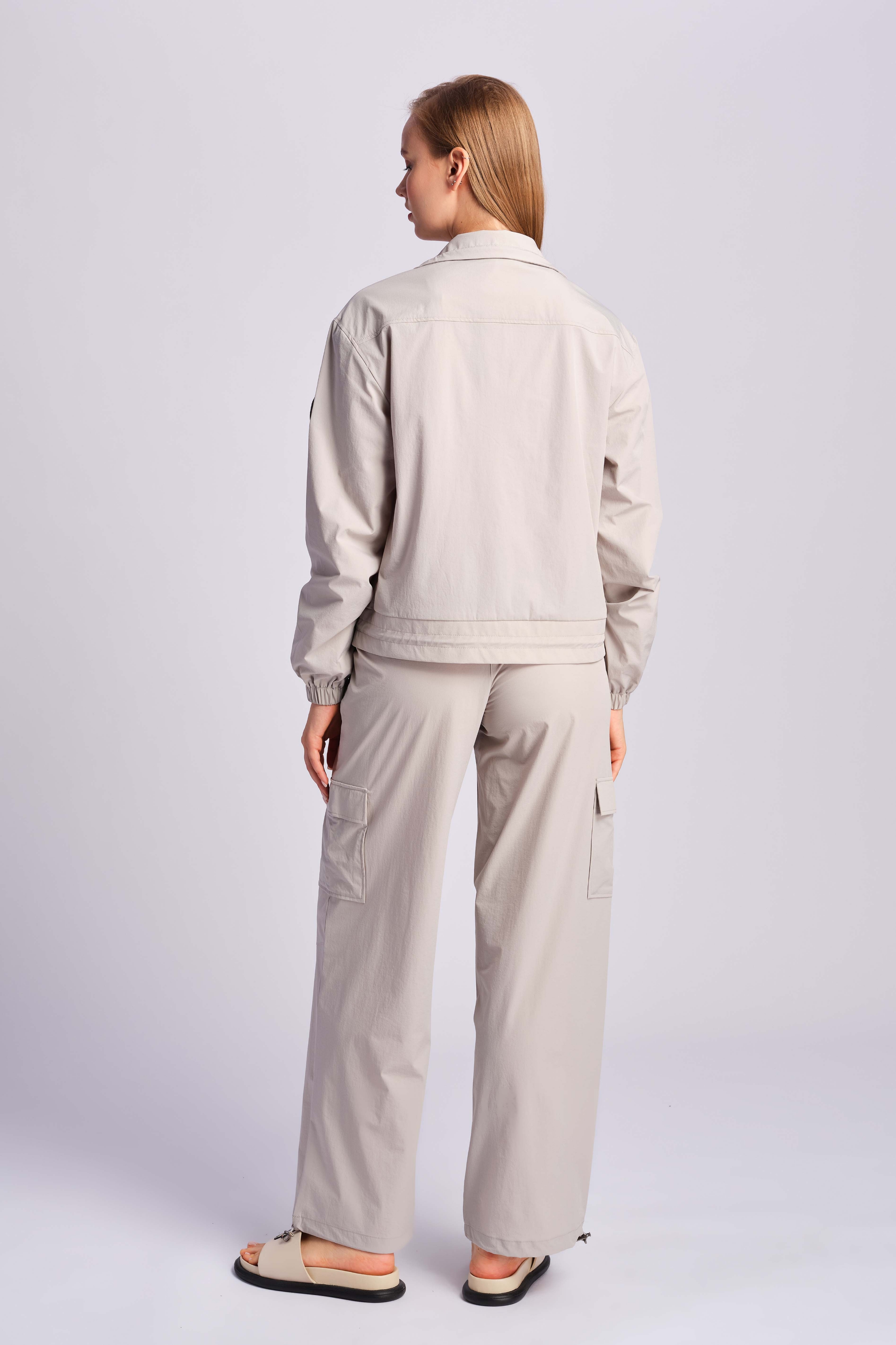 Grigio Donna Pantaloni Cargo