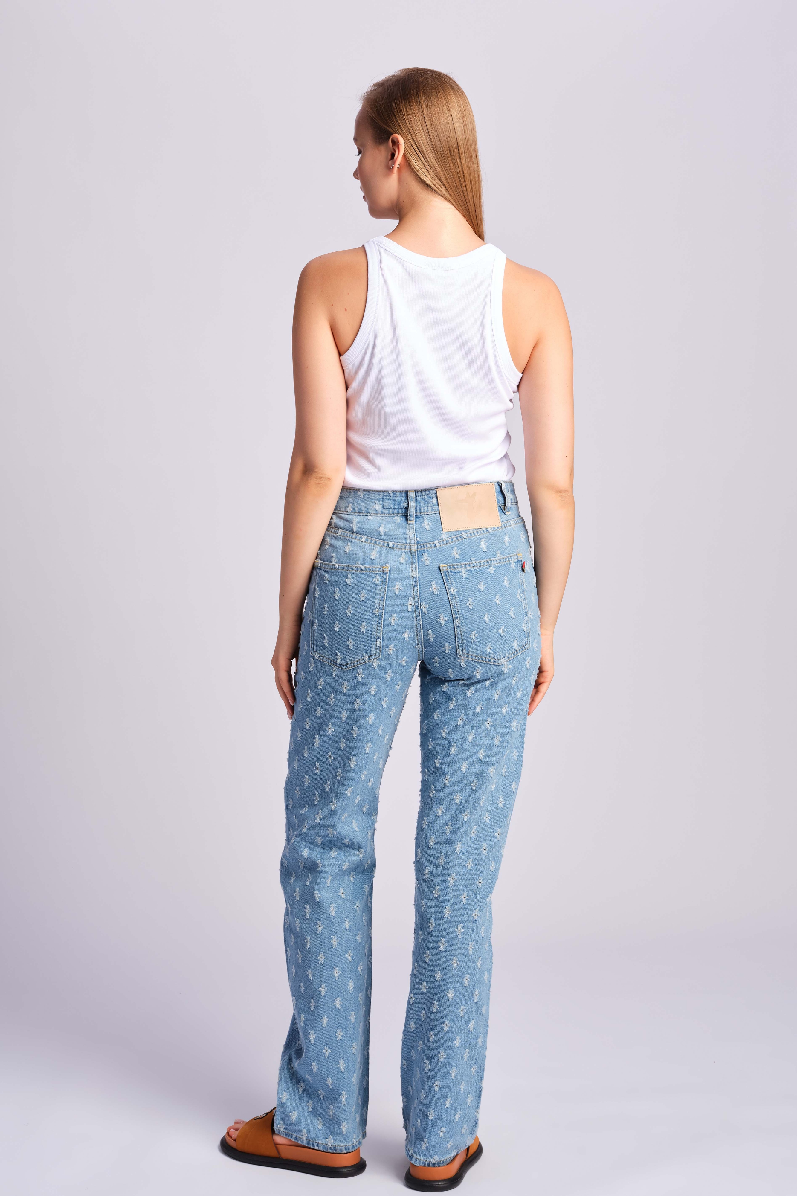 Donaublau Frau Denim-hose