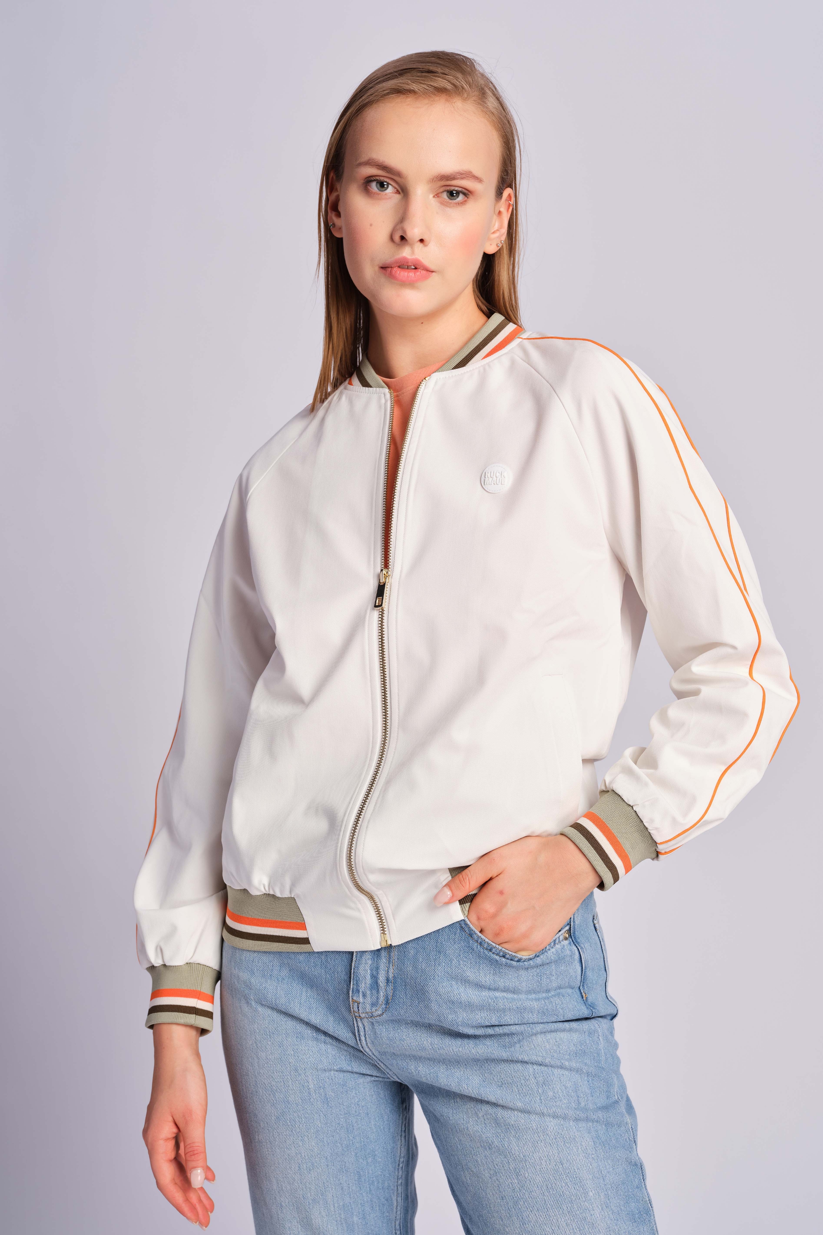 Bianco Donna Giacca Bomber