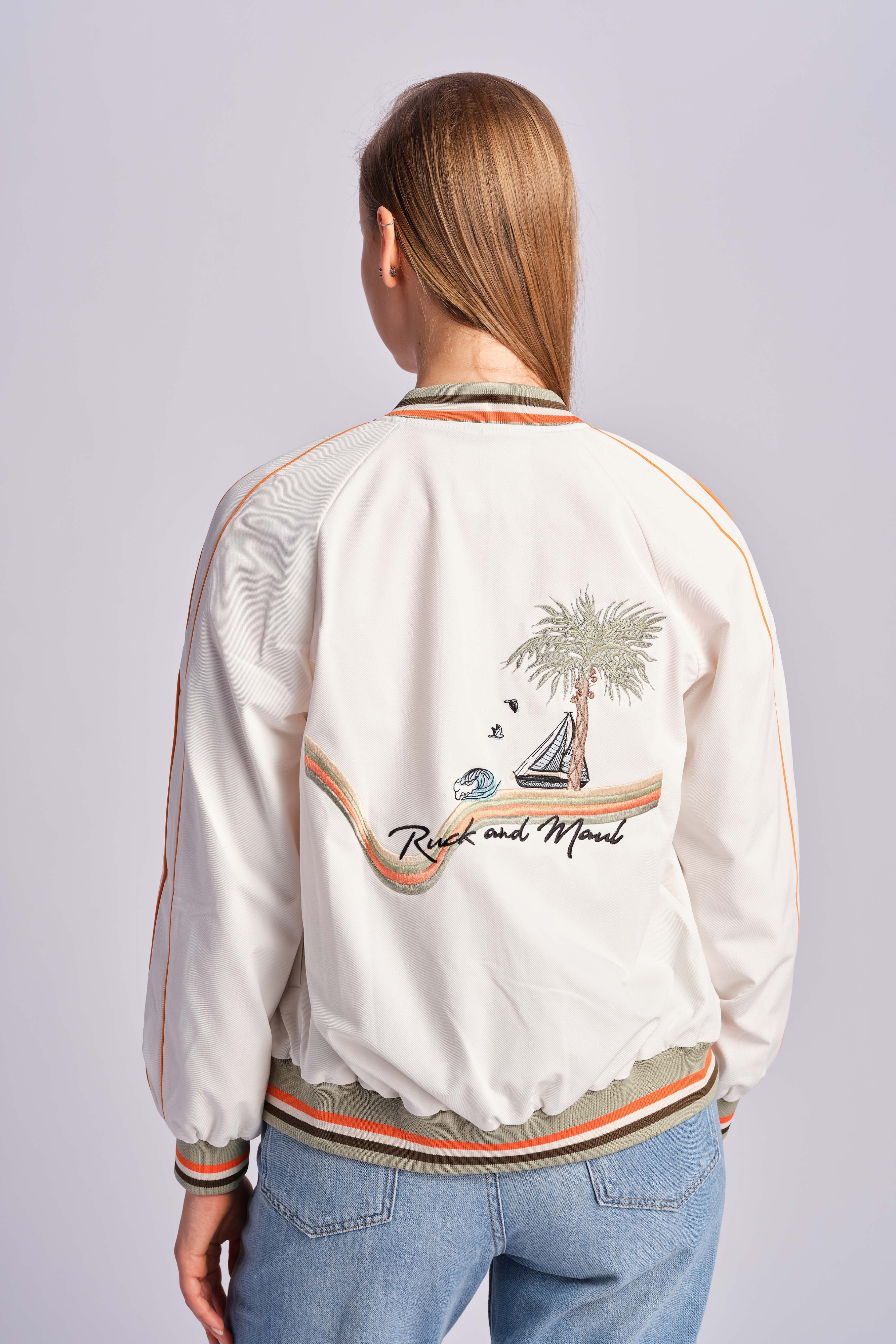 Whıte Woman Bomber Jacket 