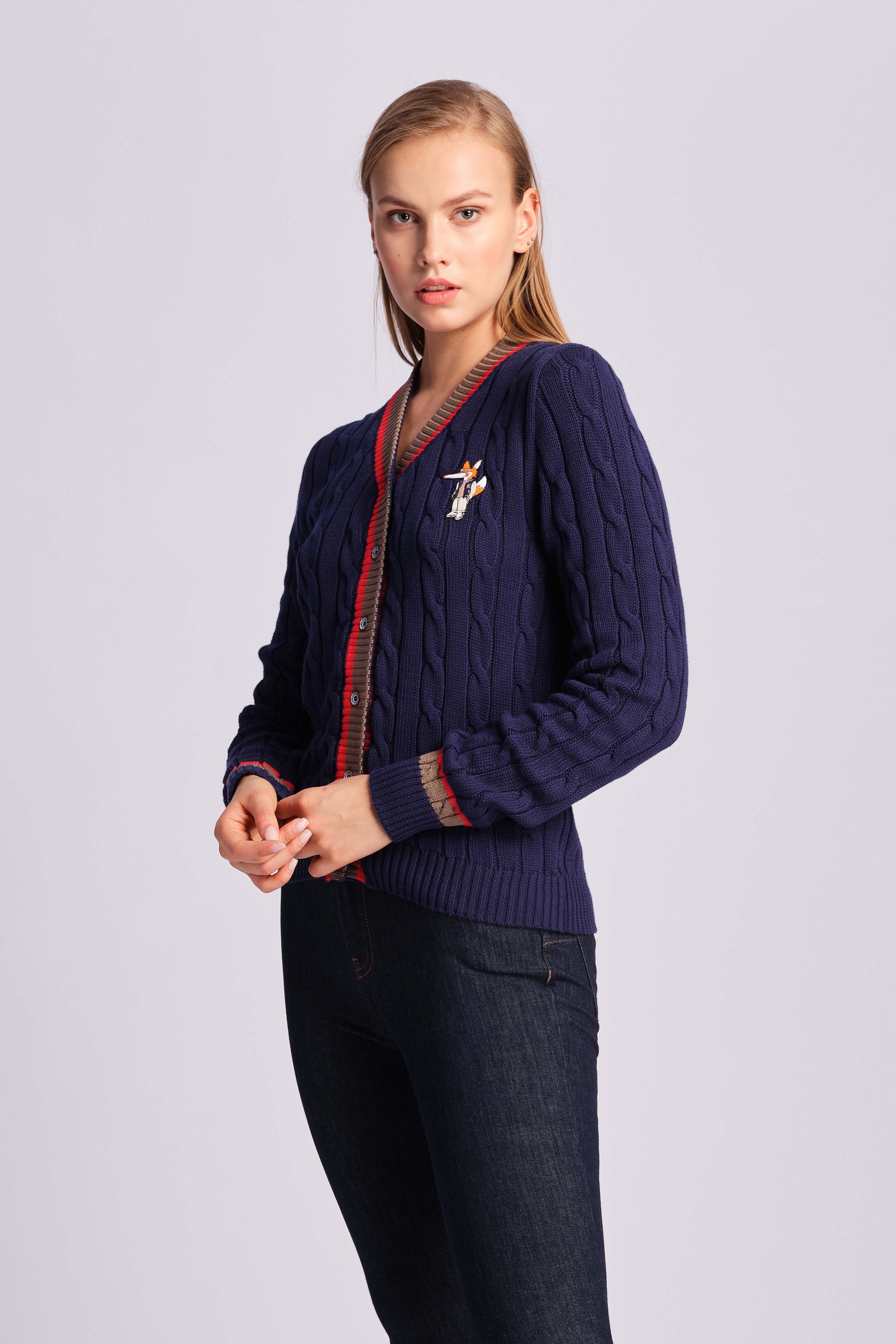 Blu Navy Donna Cardigan