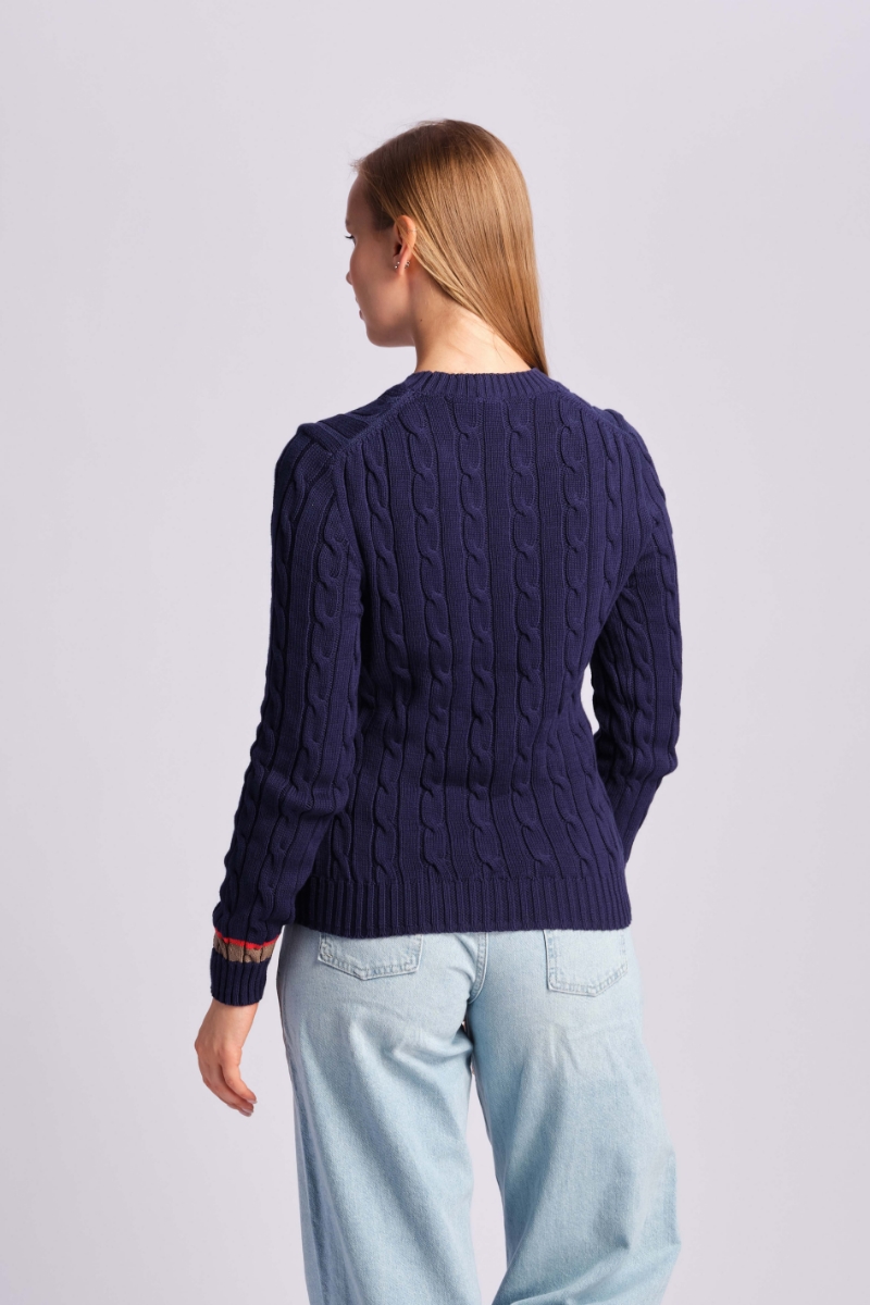 Navy Blue Woman Sweater 