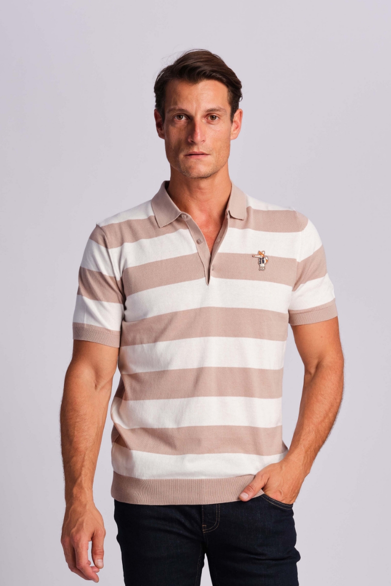 Ligt Taupe Men Polo T-shirt 