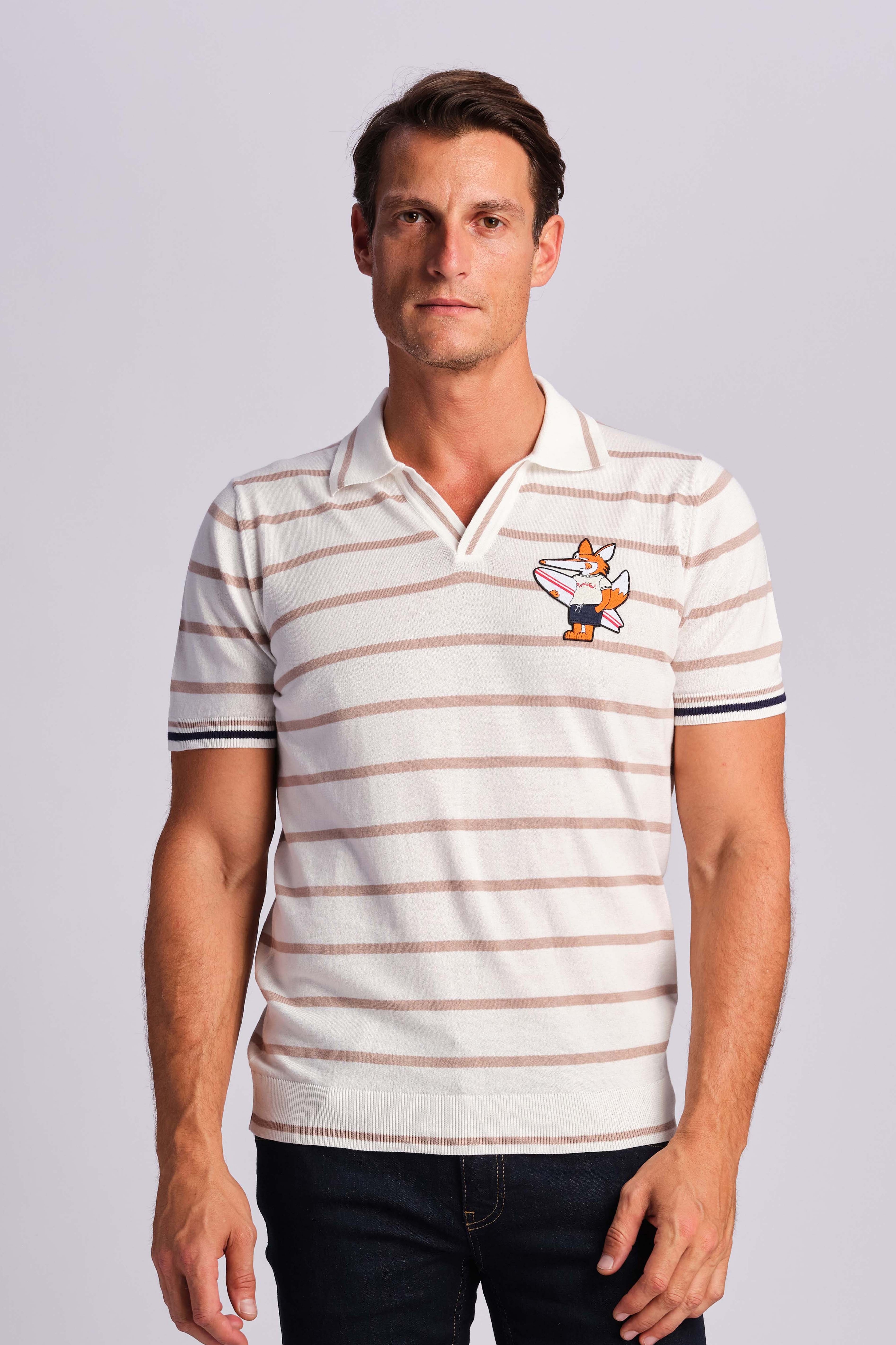 Hellbraun Mann Polo-t-shirt