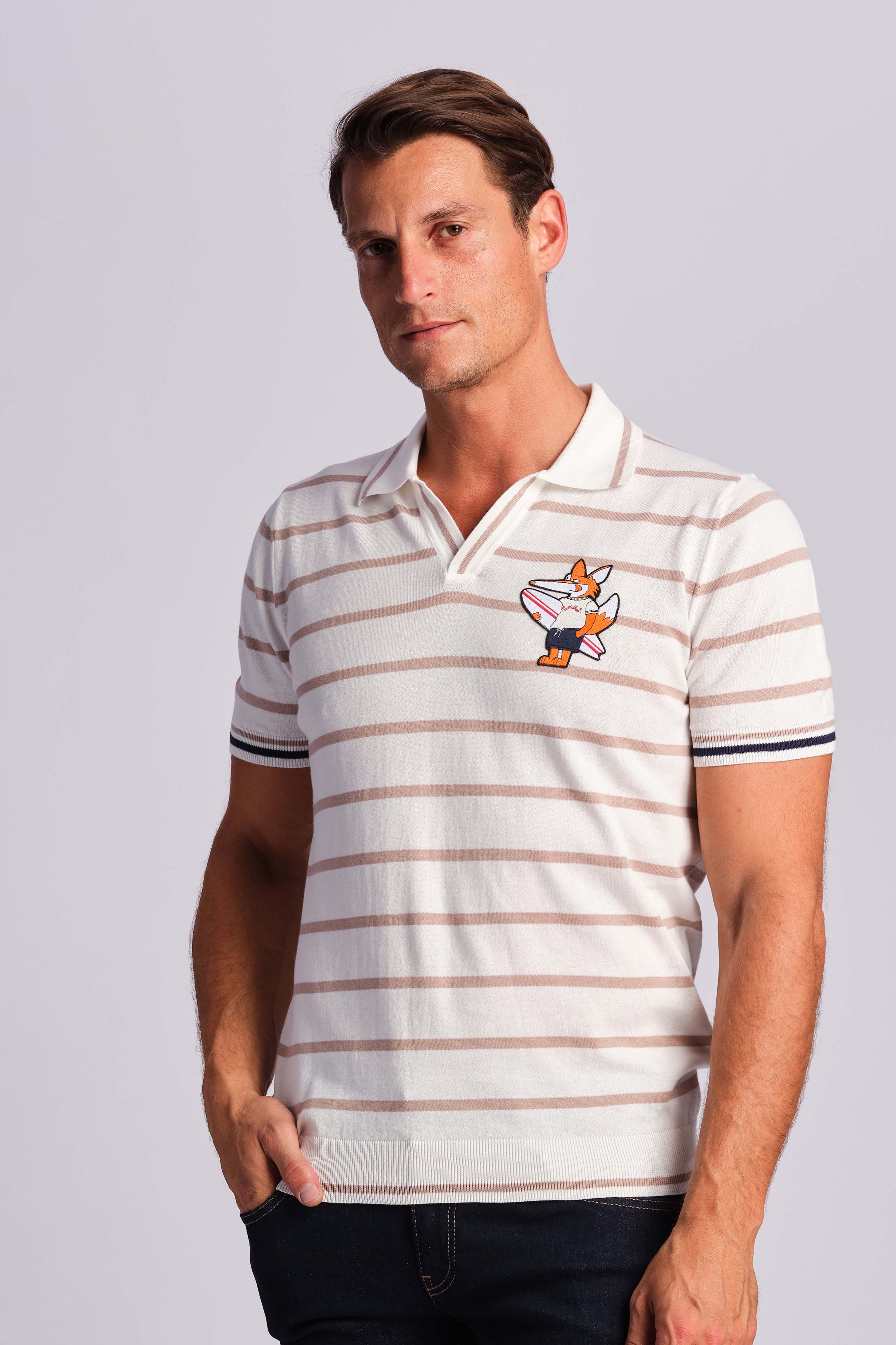 Hellbraun Mann Polo-t-shirt