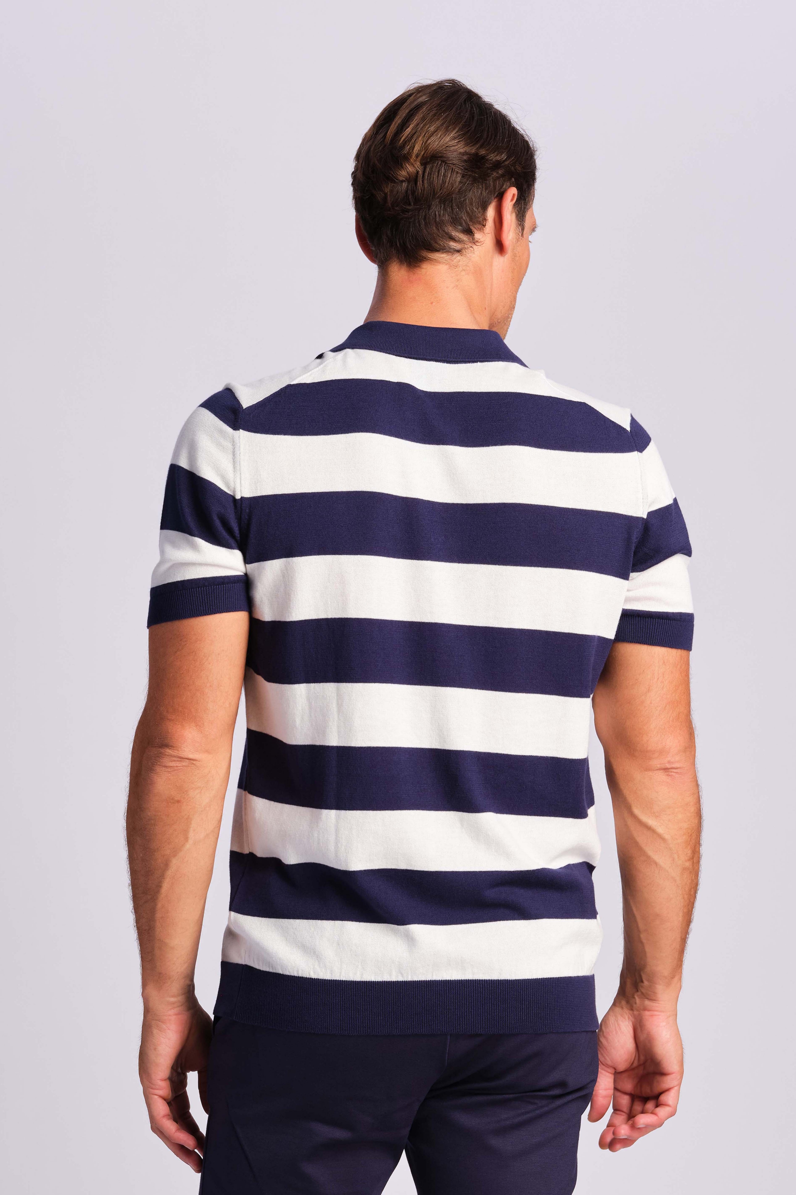 Marineblau Mann Polo-t-shirt