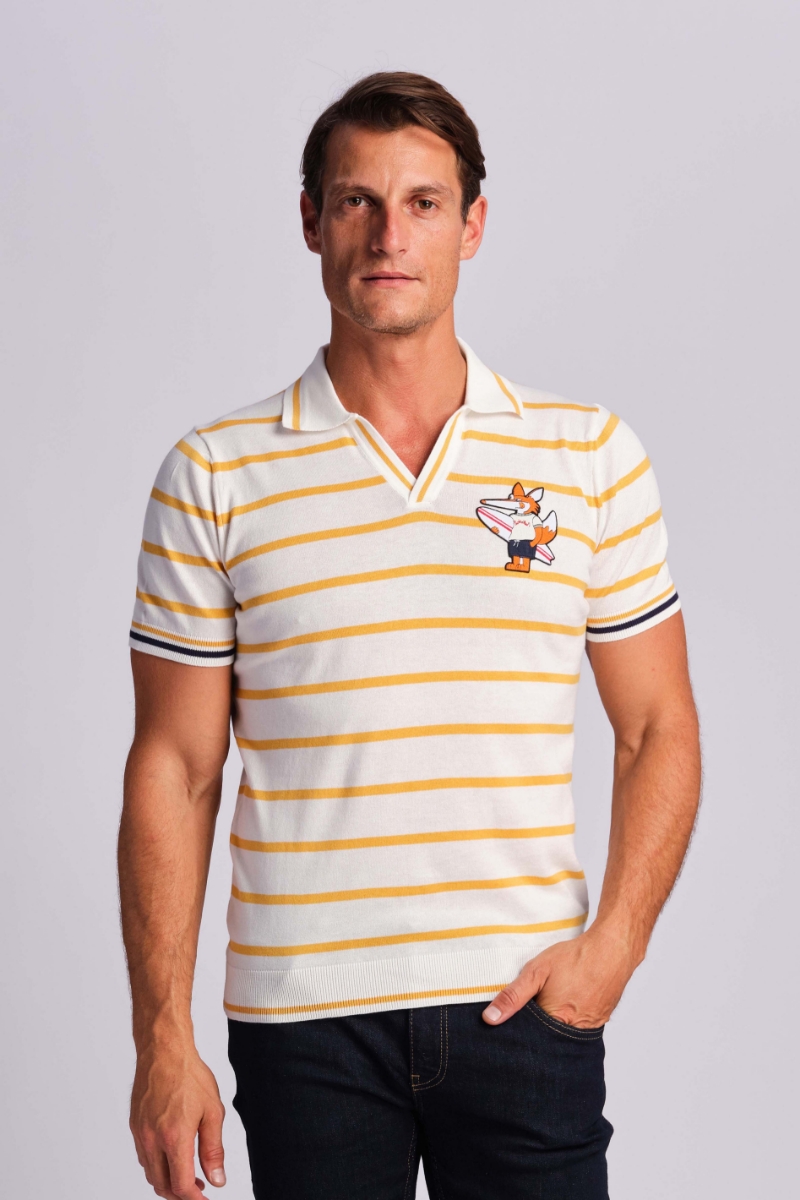Gelb Mann Polo-t-shirt