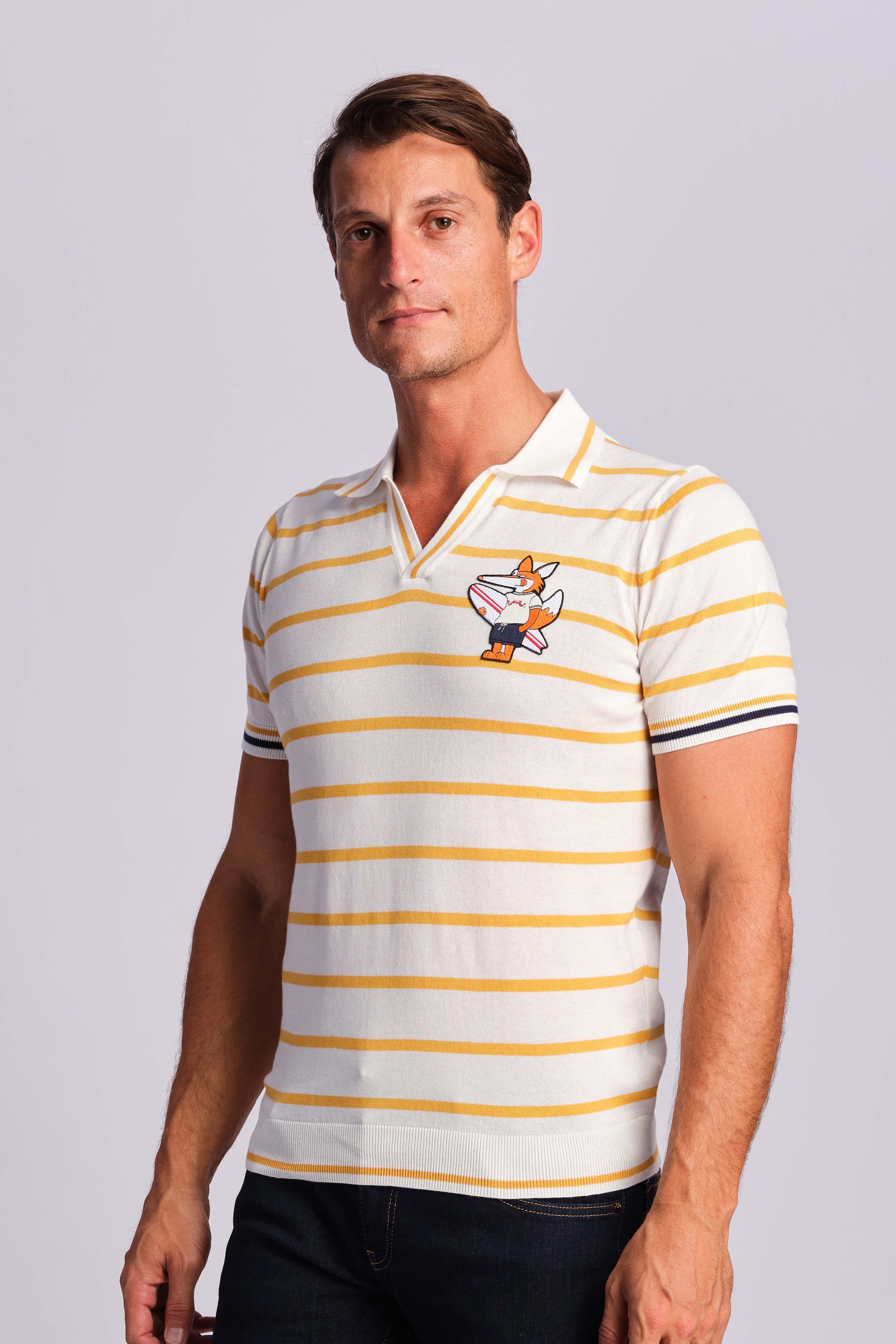 Gelb Mann Polo-t-shirt