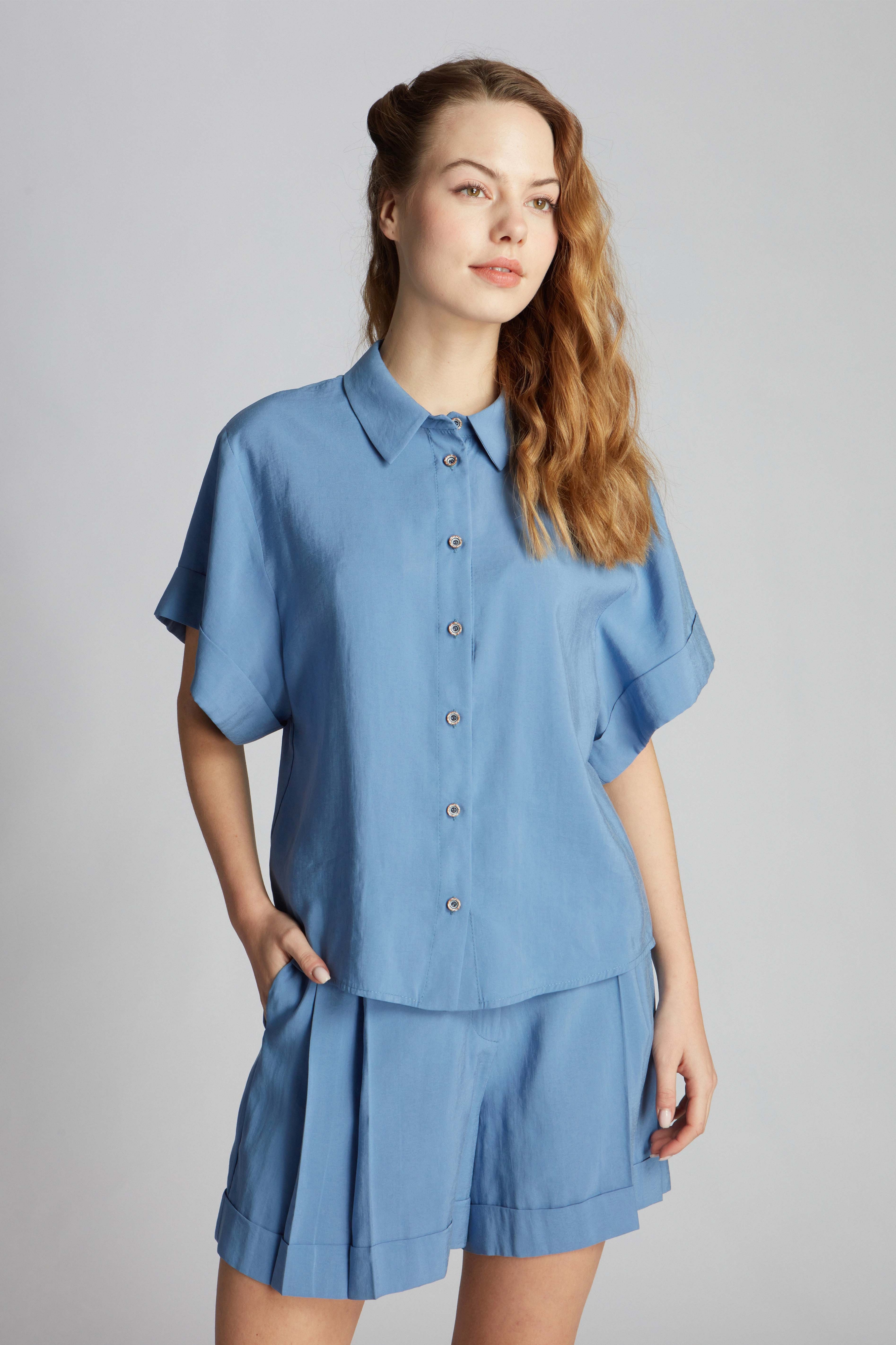 Blu Cielo Donna Camicie