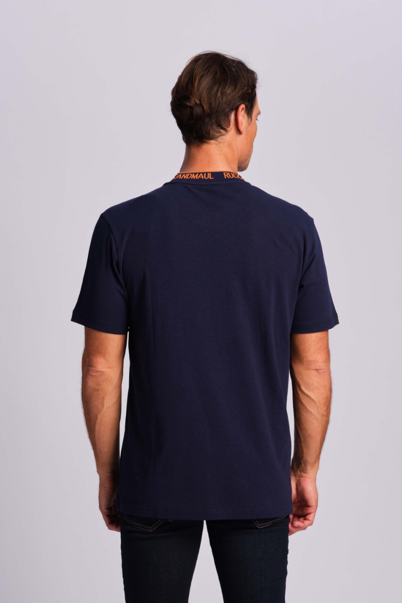 Marineblau Mann T-shirt