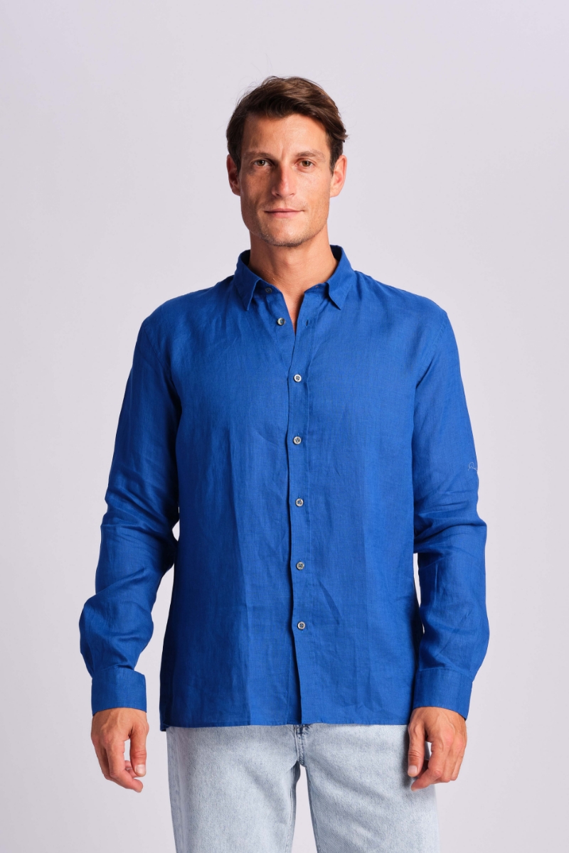Surf-blau Mann Hemd
