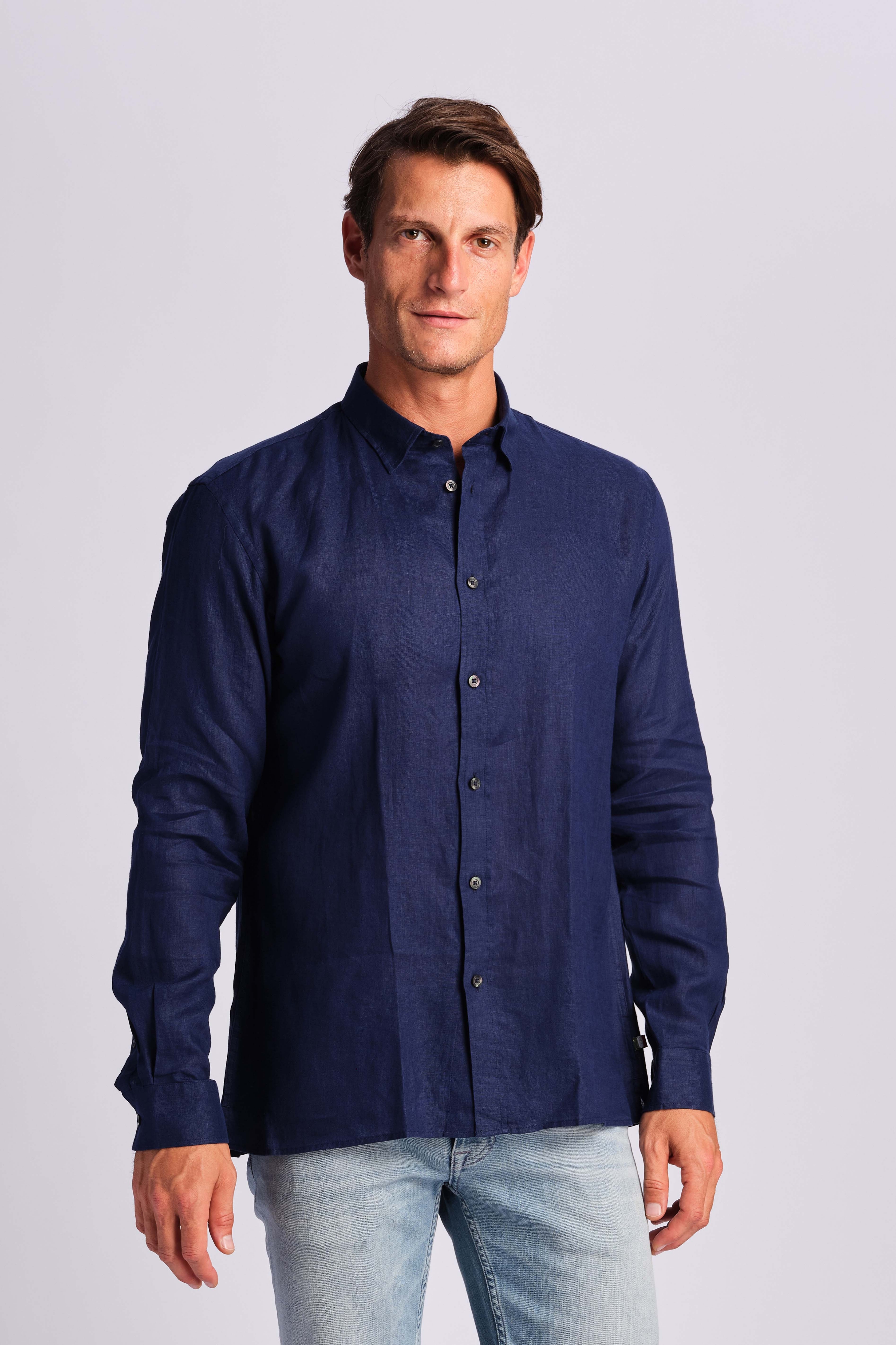 Navy Blue Men Shirt 