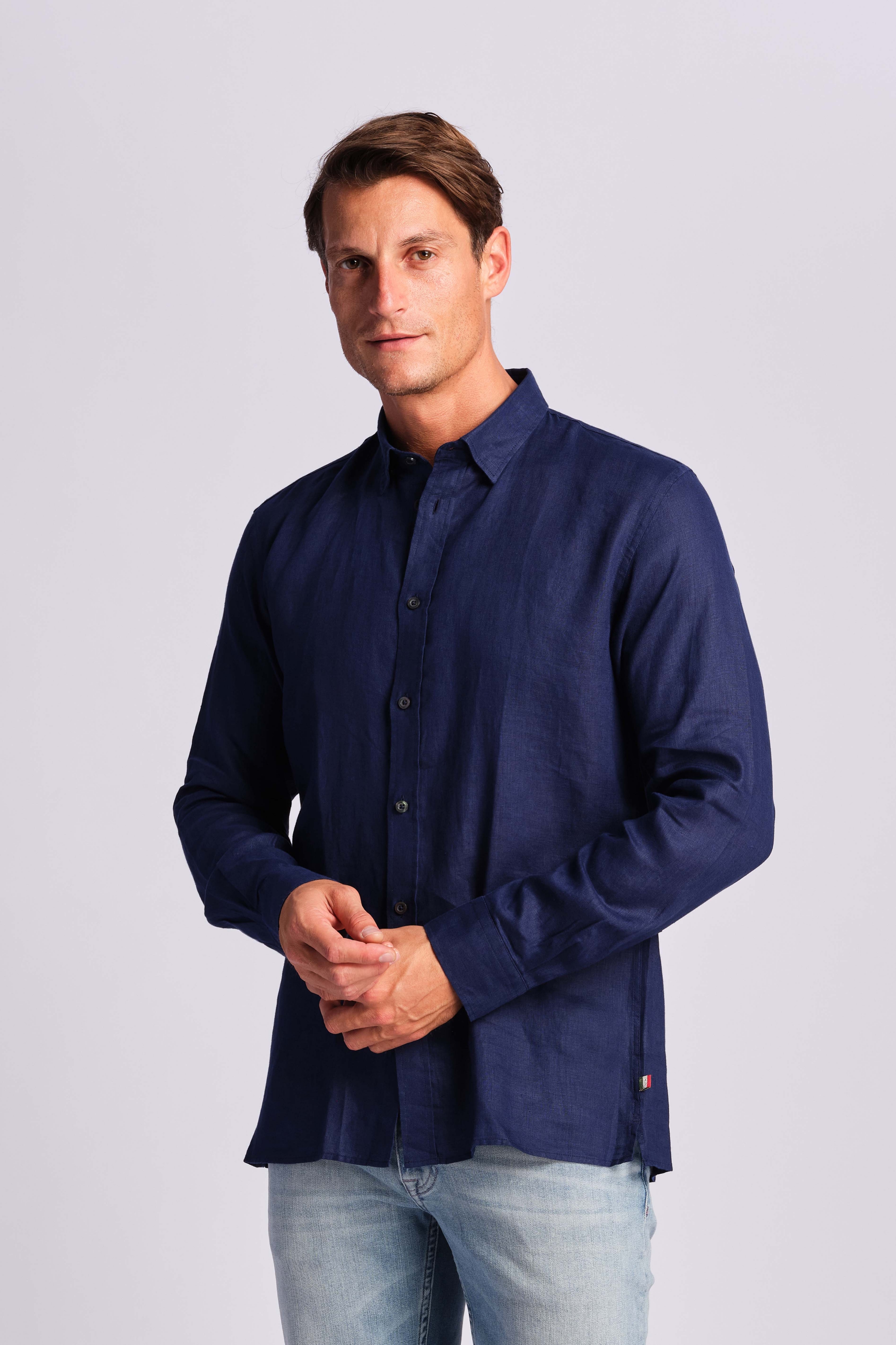 Navy Blue Men Shirt 