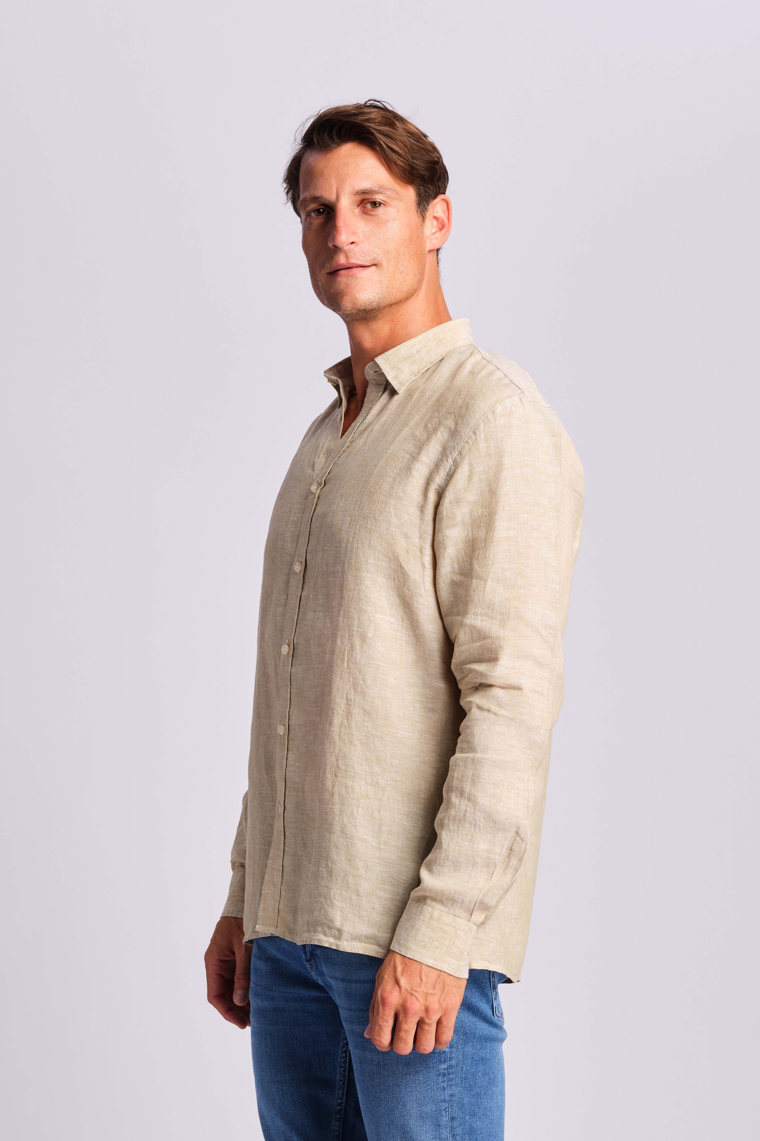 Ligt Taupe Men Shirt 