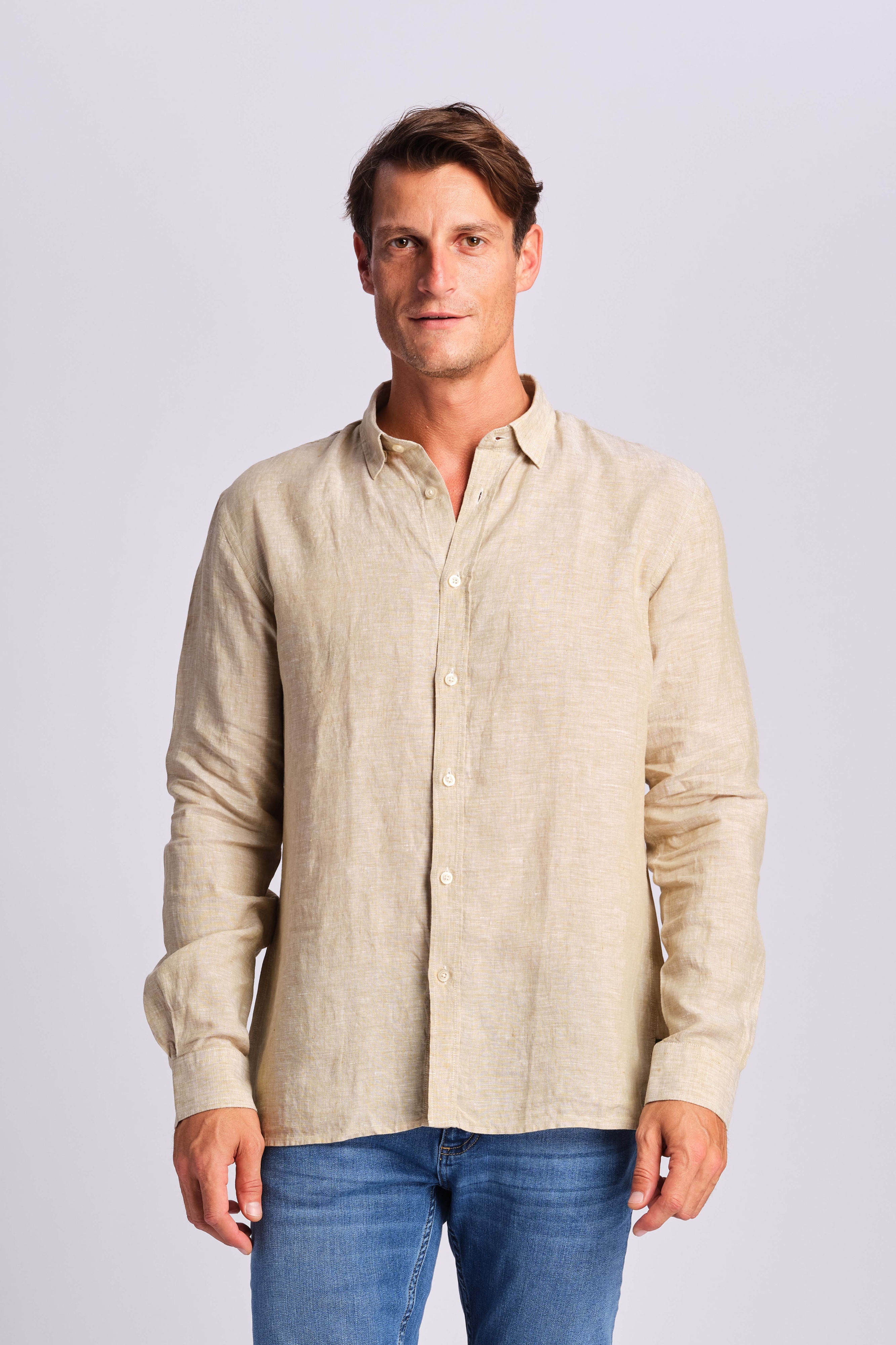 Ligt Taupe Men Shirt 