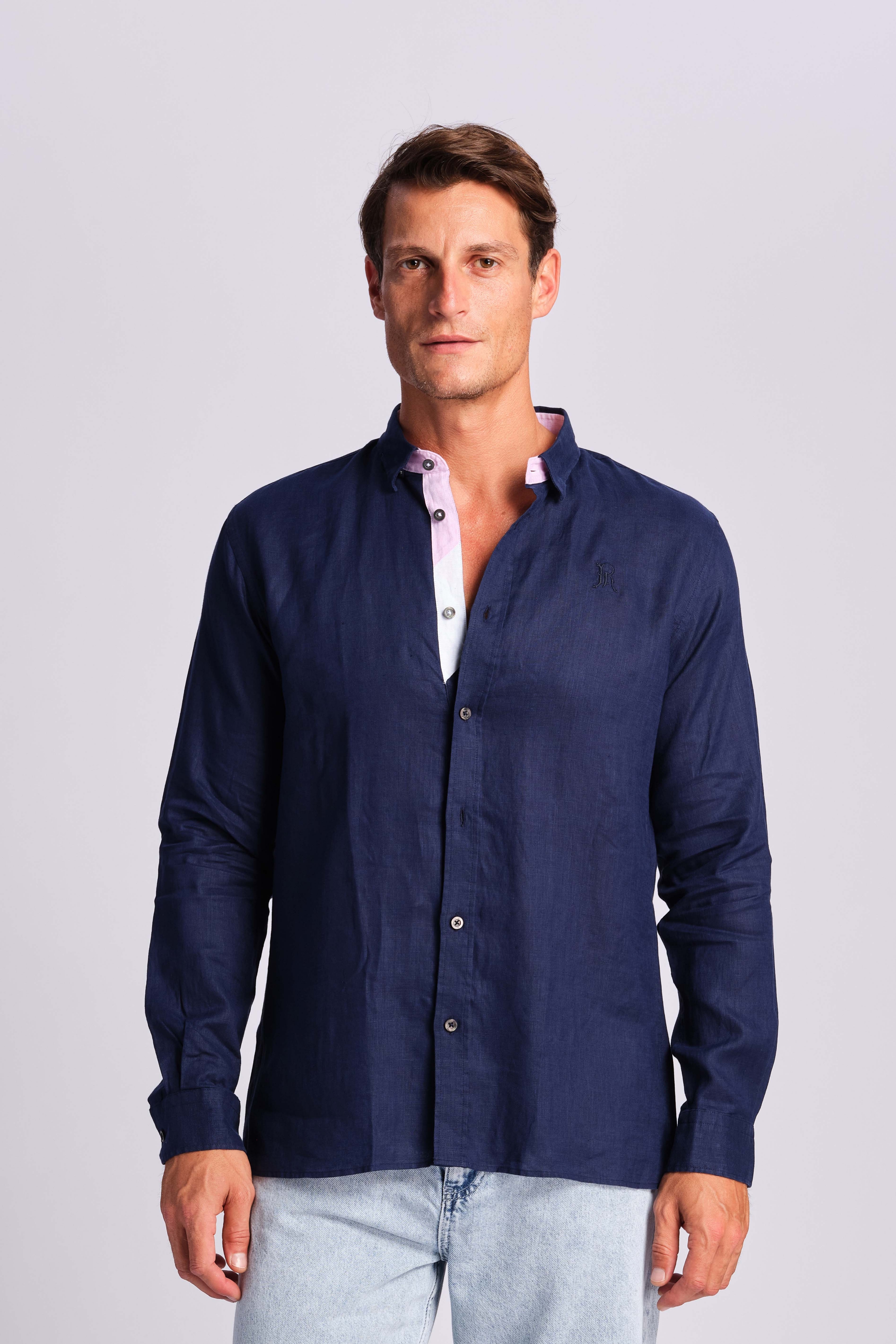 Navy Blue Men Shirt 