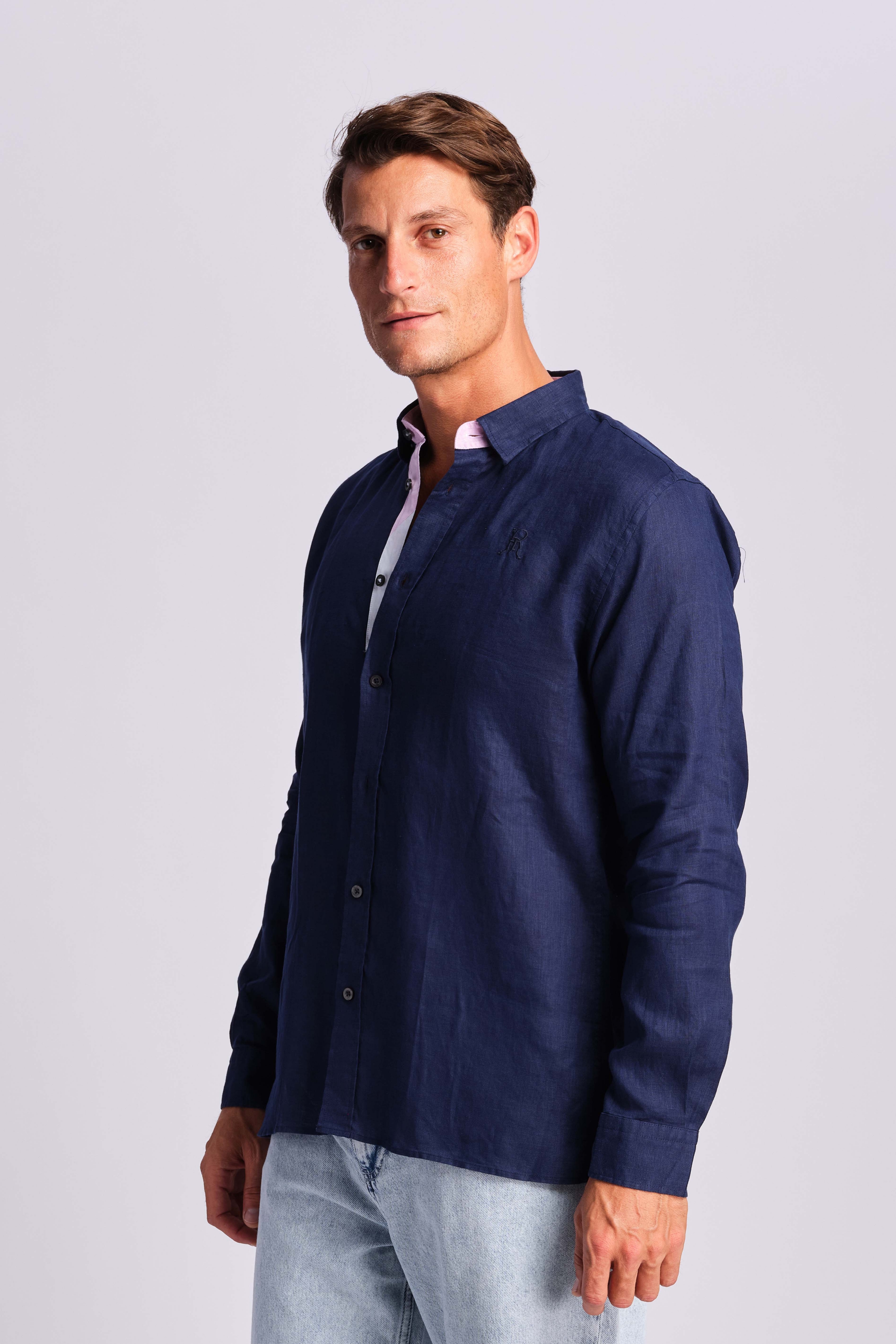 Navy Blue Men Shirt 