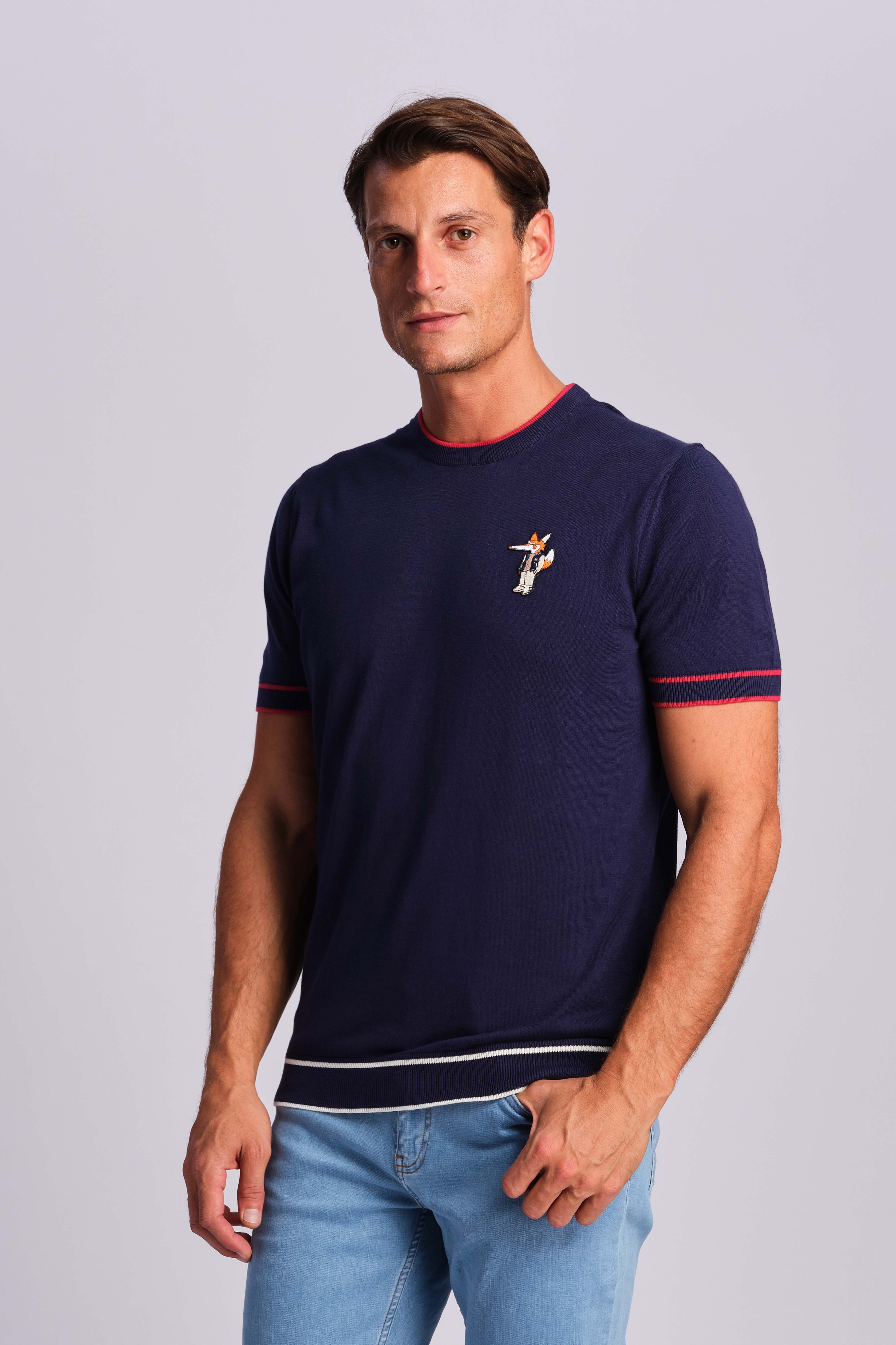 Navy Blue Men T-shirt 