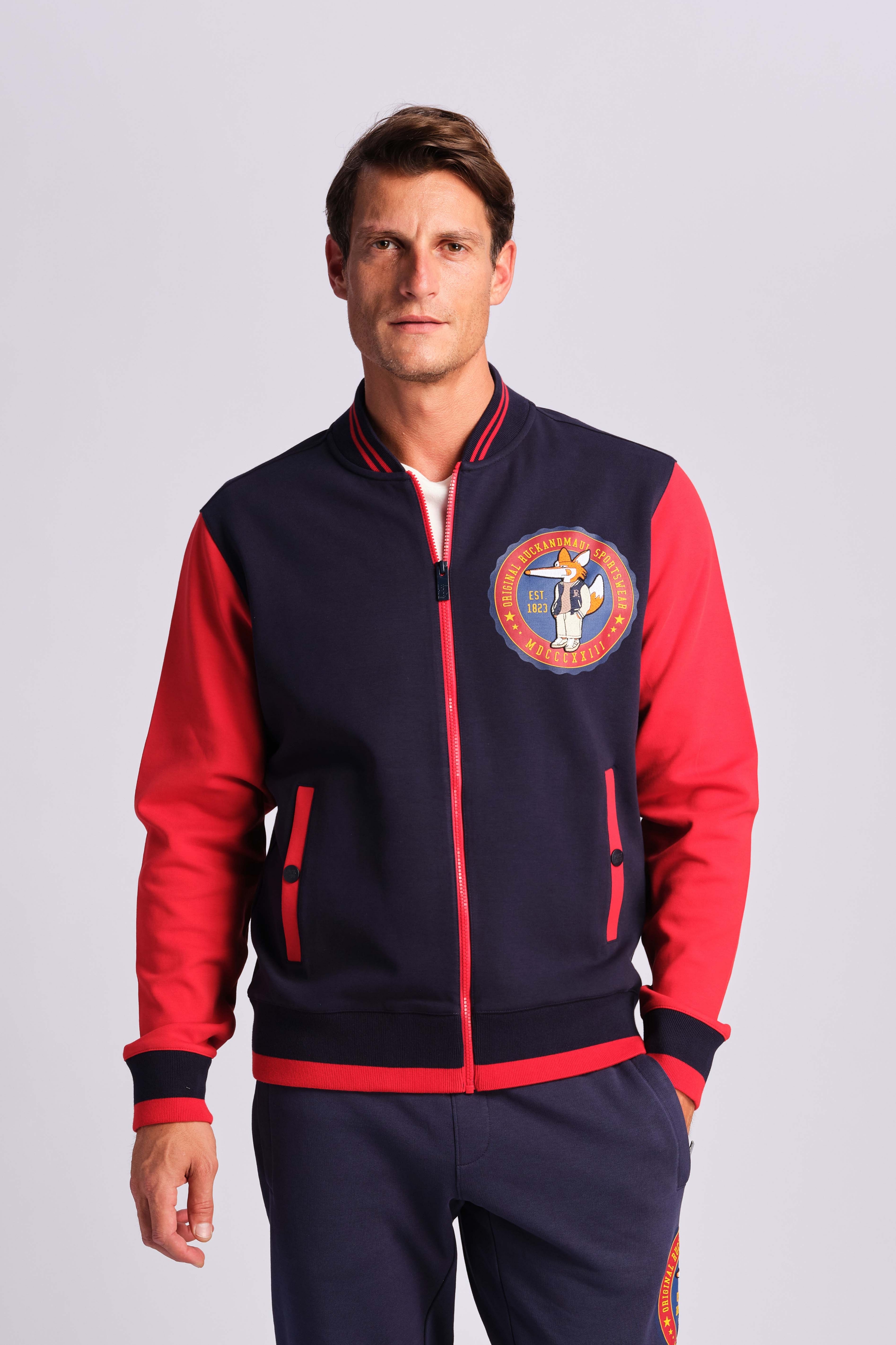 Navy Blue Men Bomber Jacket 