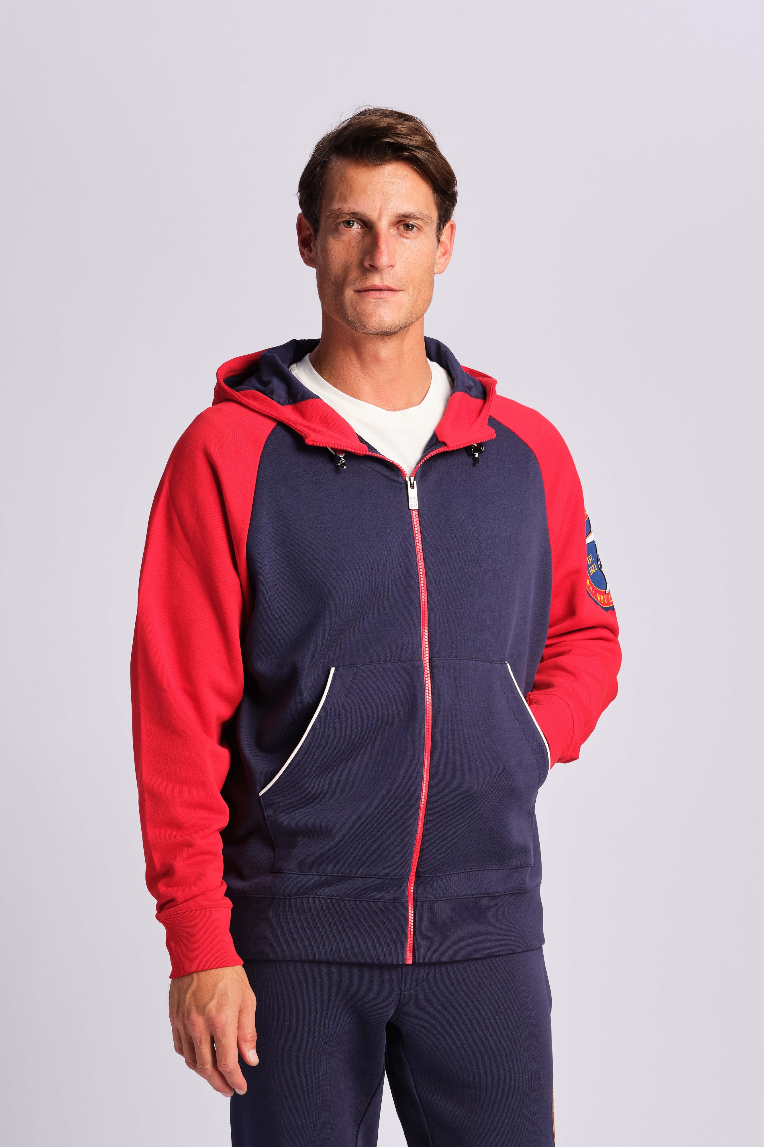 Navy Blue Men Sweat Jacket 