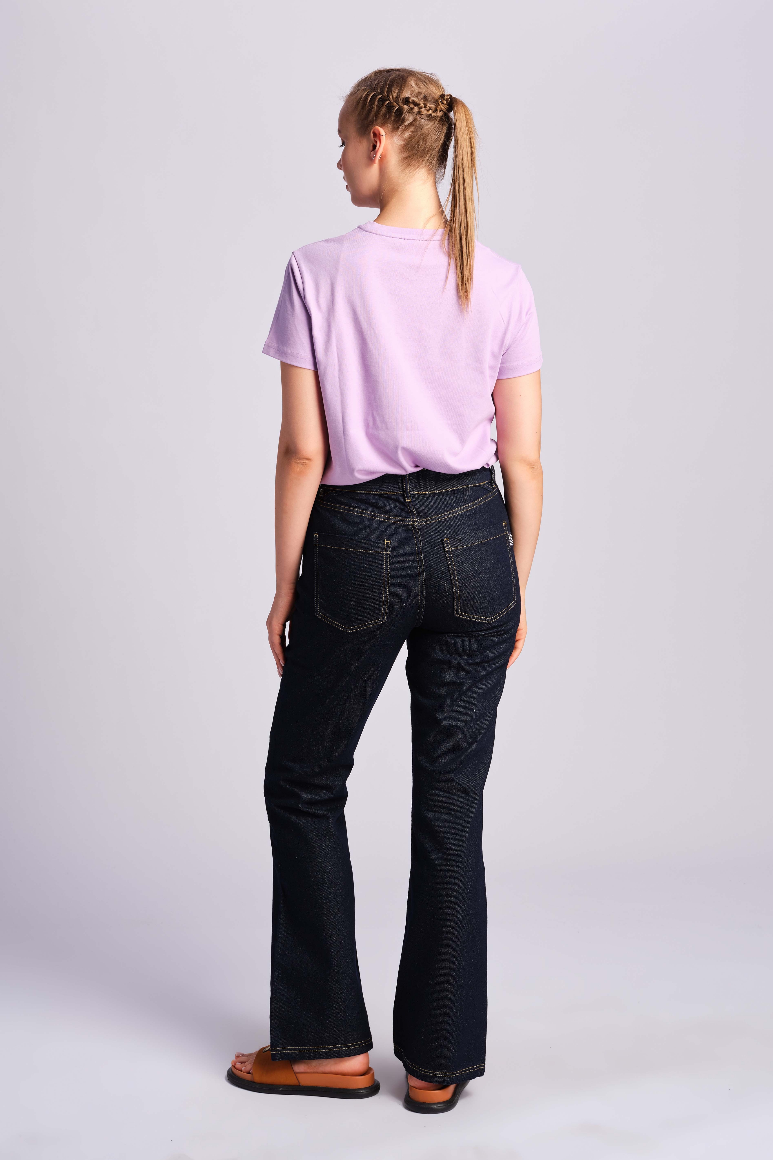 Navy Blue Woman Denim Pants 