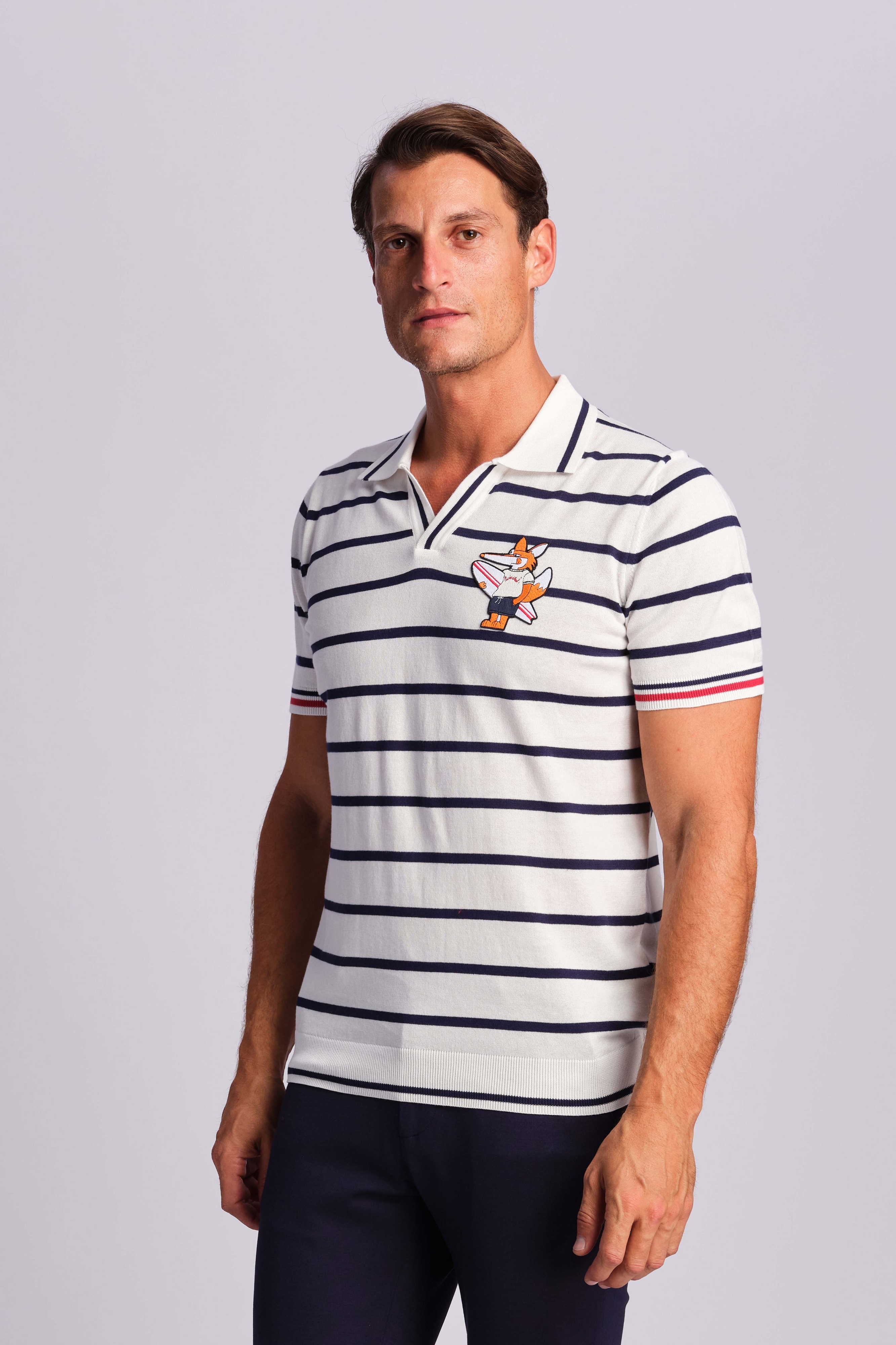 Marineblau Mann Polo-t-shirt