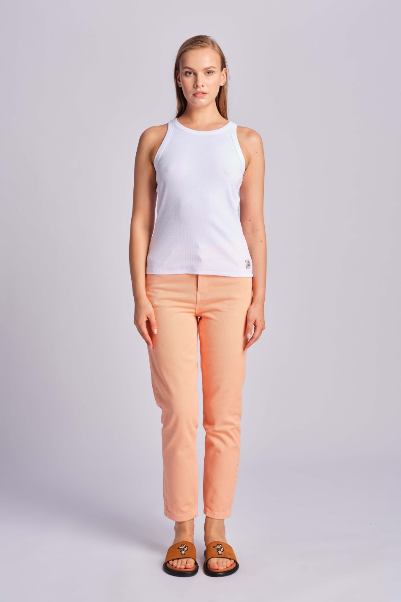 Salmon Women Denim Pants 