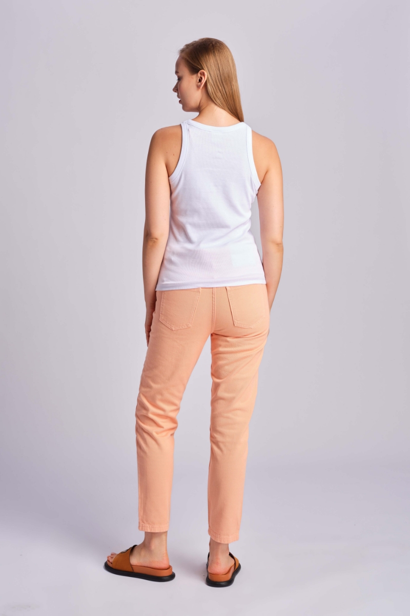 Salmon Women Denim Pants 