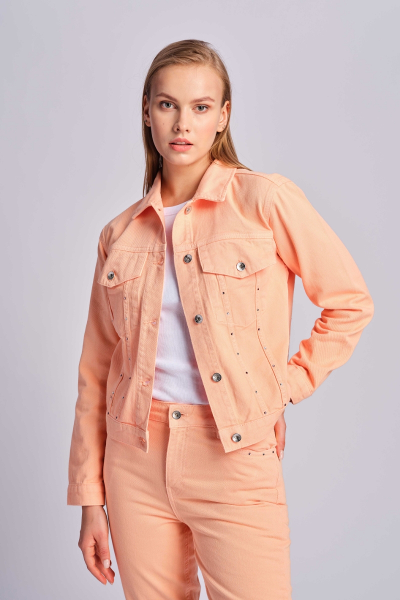 Salmon Women Denim Jacket 