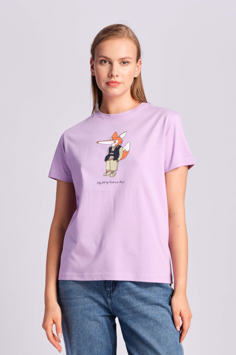 Lila Frau T-shirt