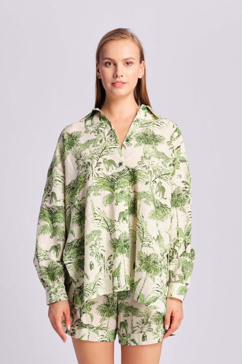 Piquant Green Women Shirt 