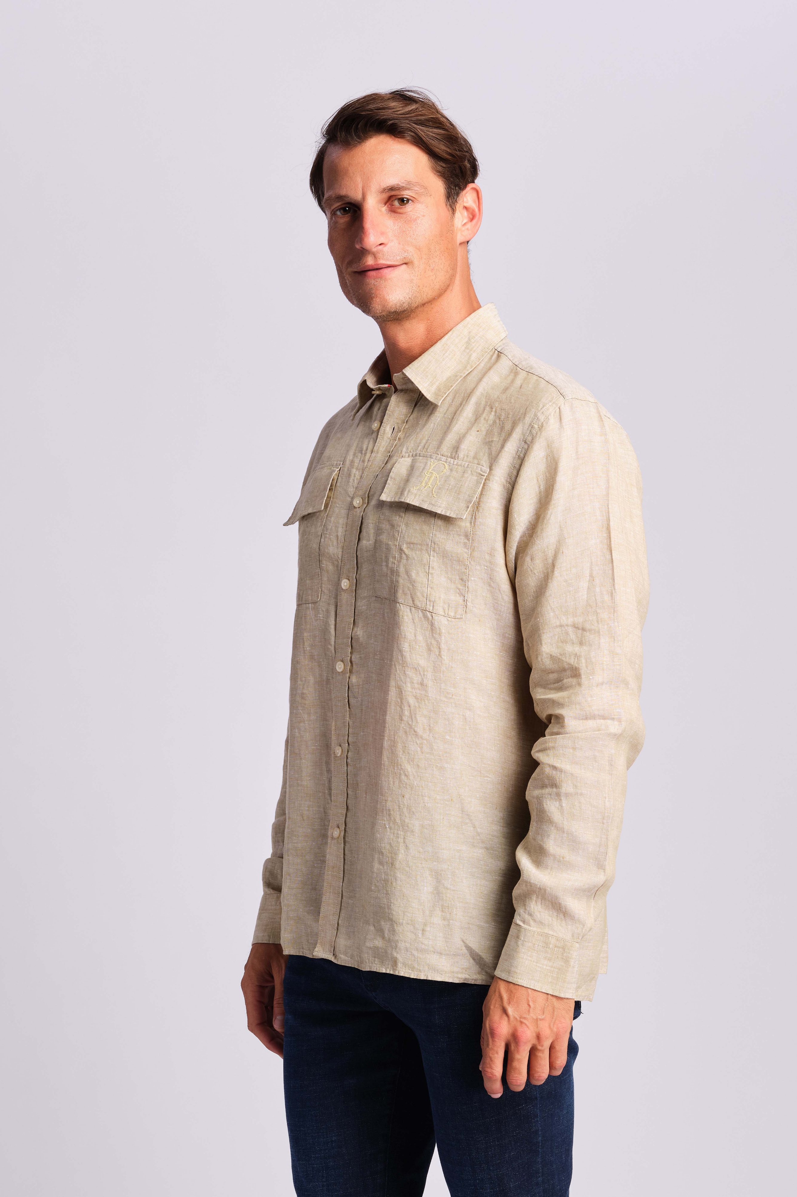 Pale Olive Men Shirt 